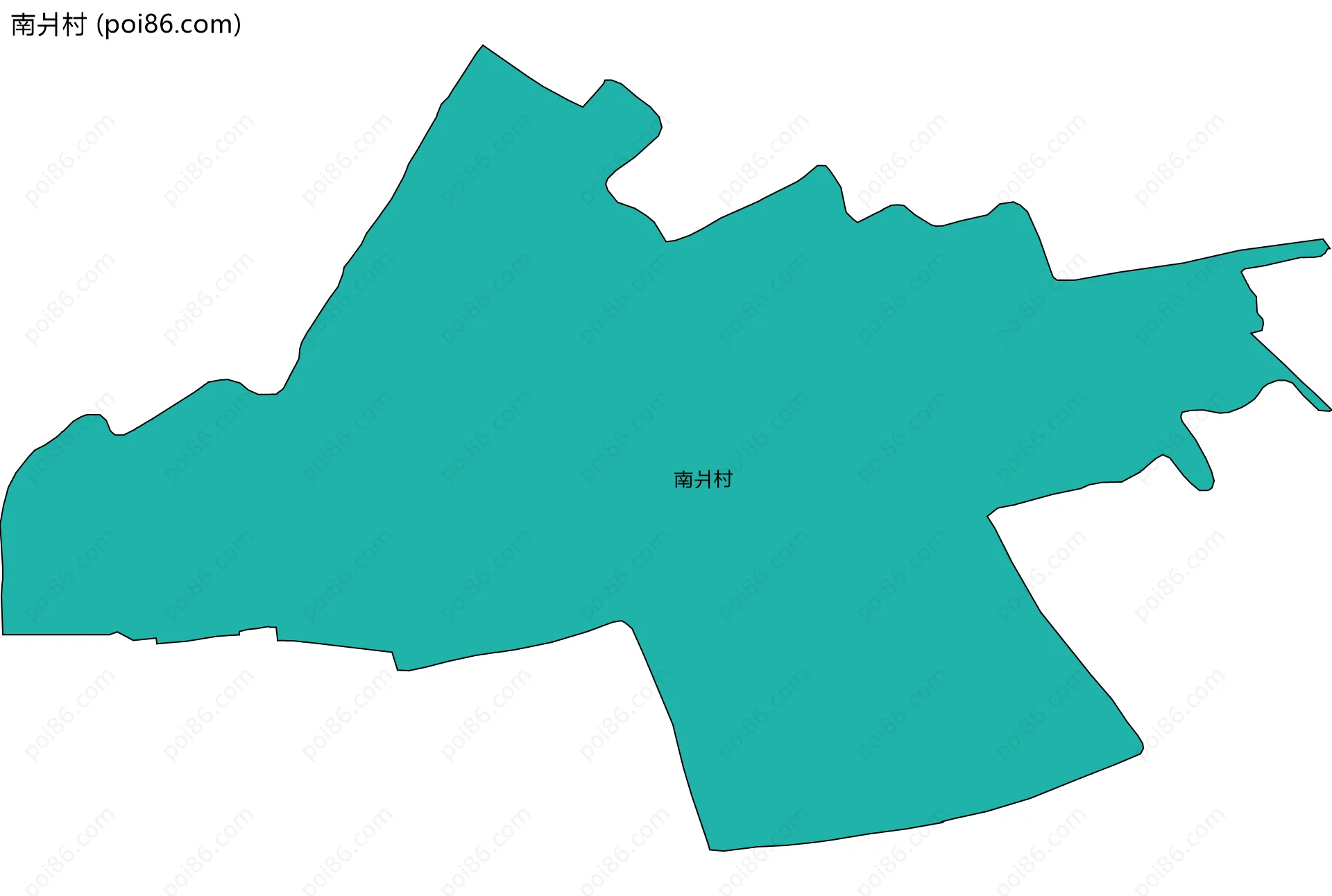 南爿村边界地图