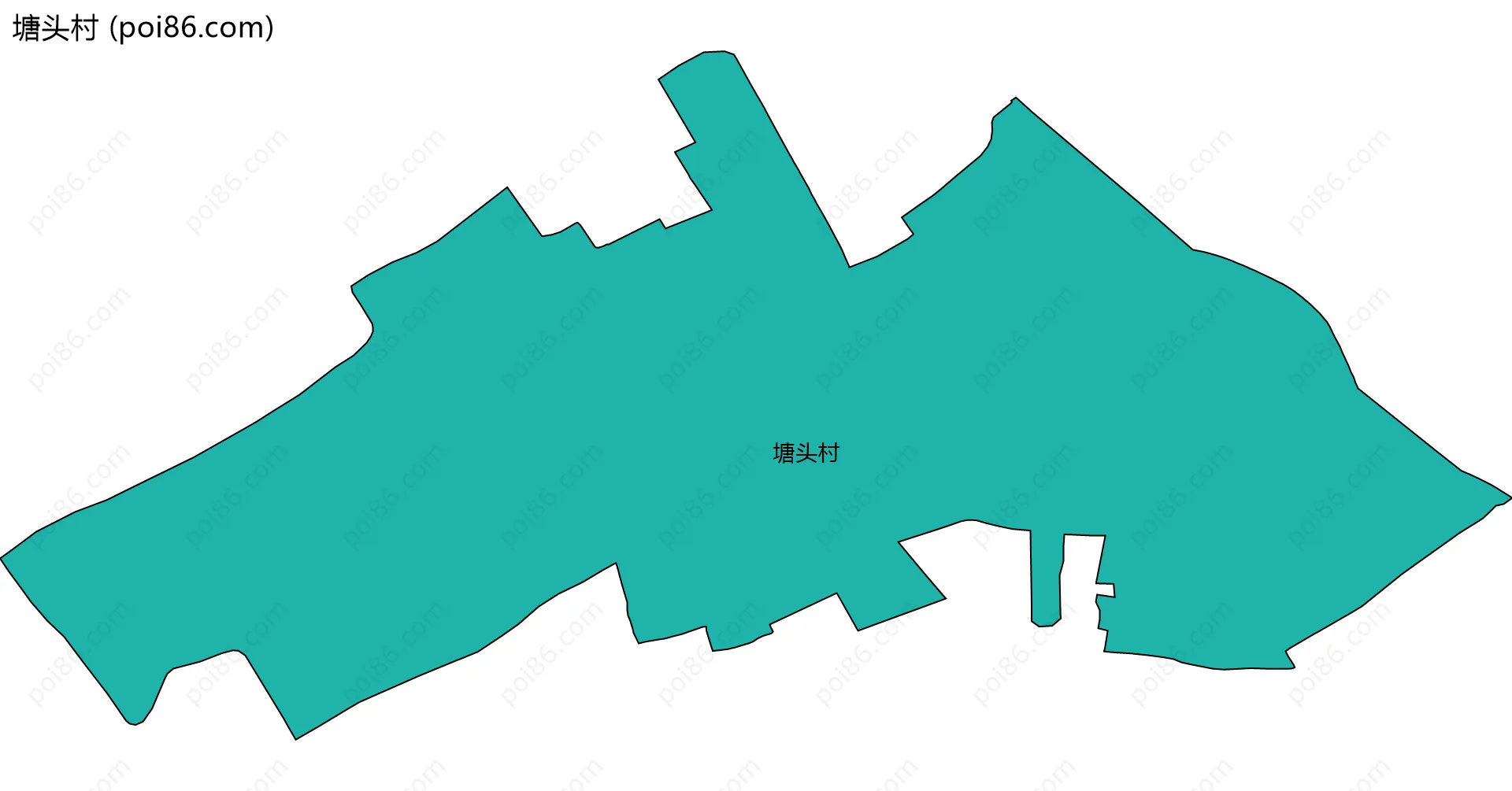 塘头村边界地图