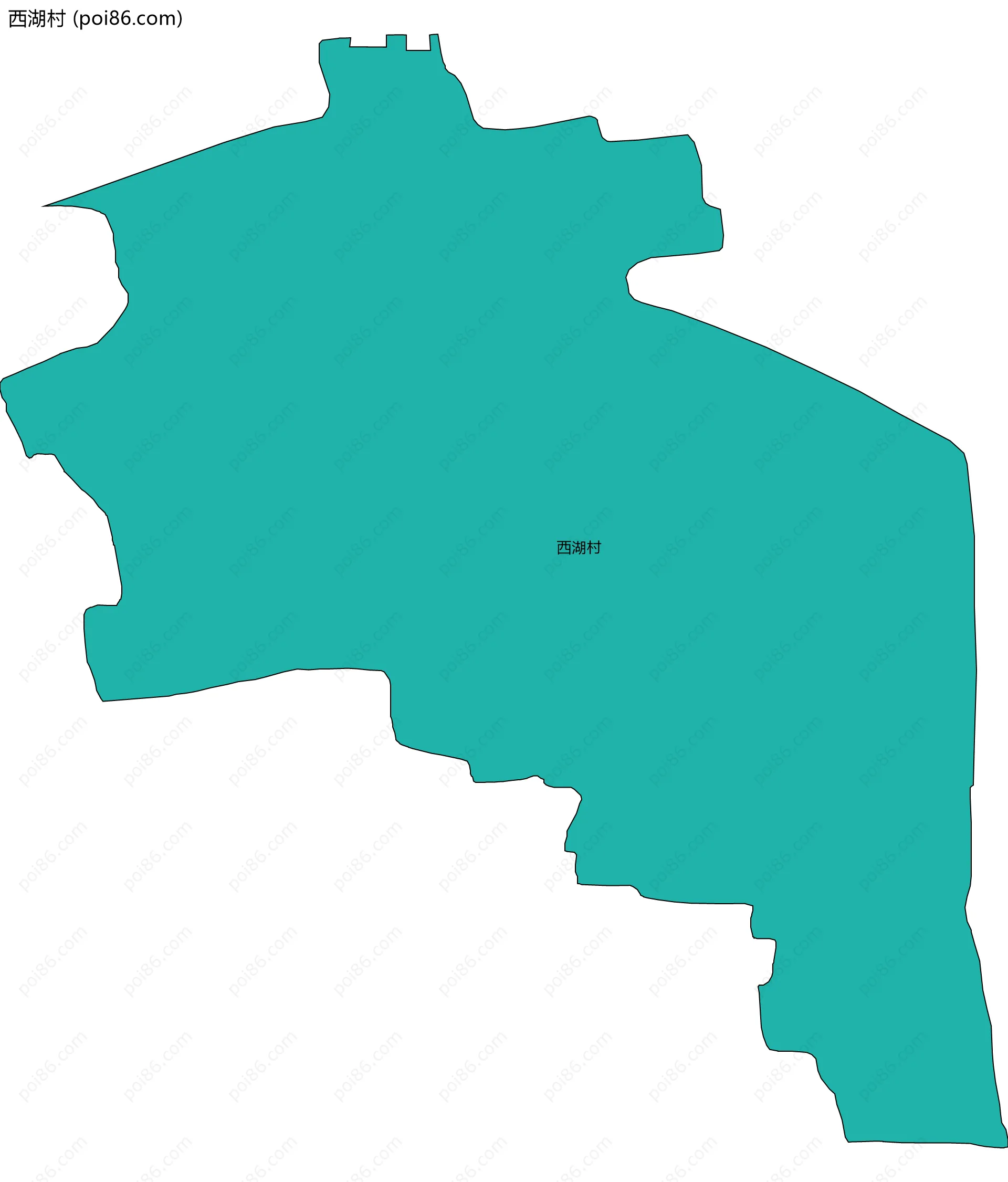 西湖村边界地图