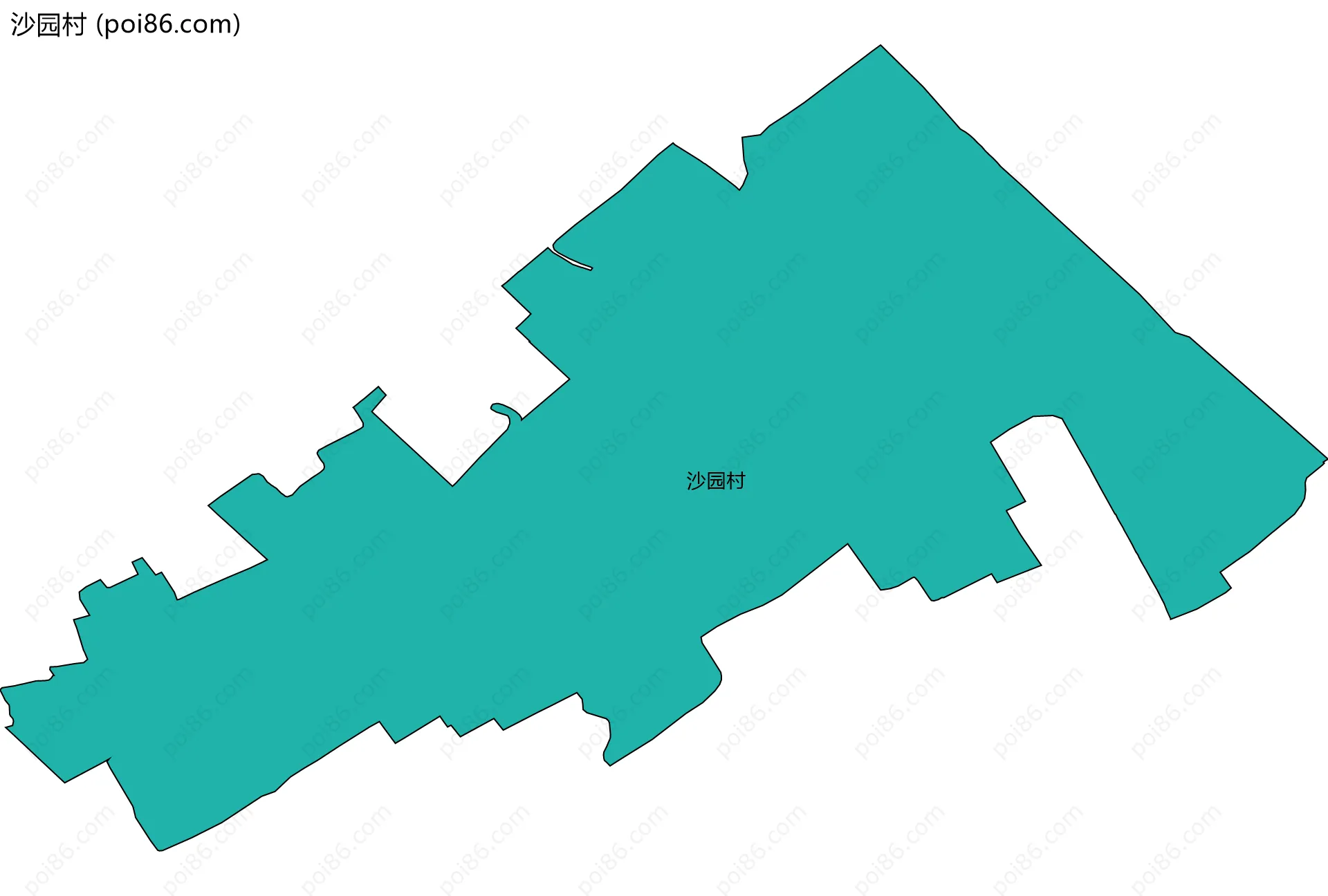 沙园村边界地图