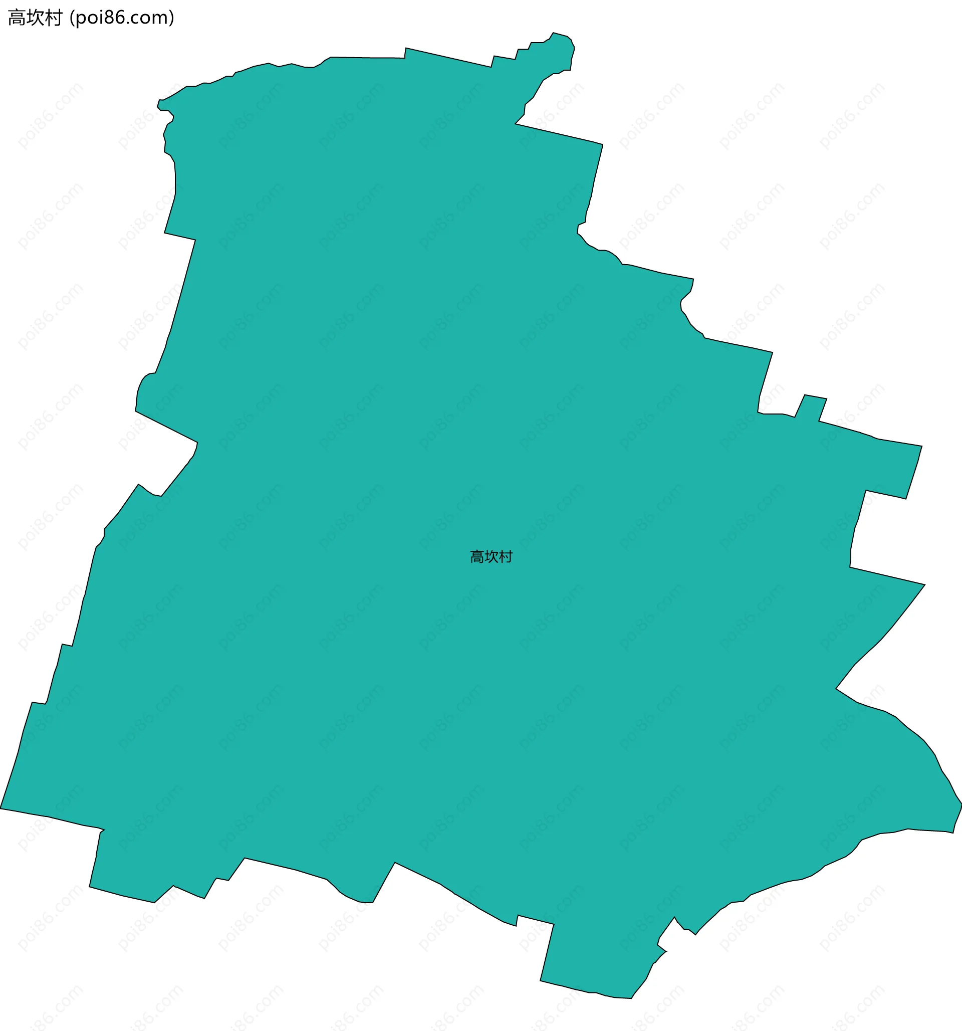 高坎村边界地图