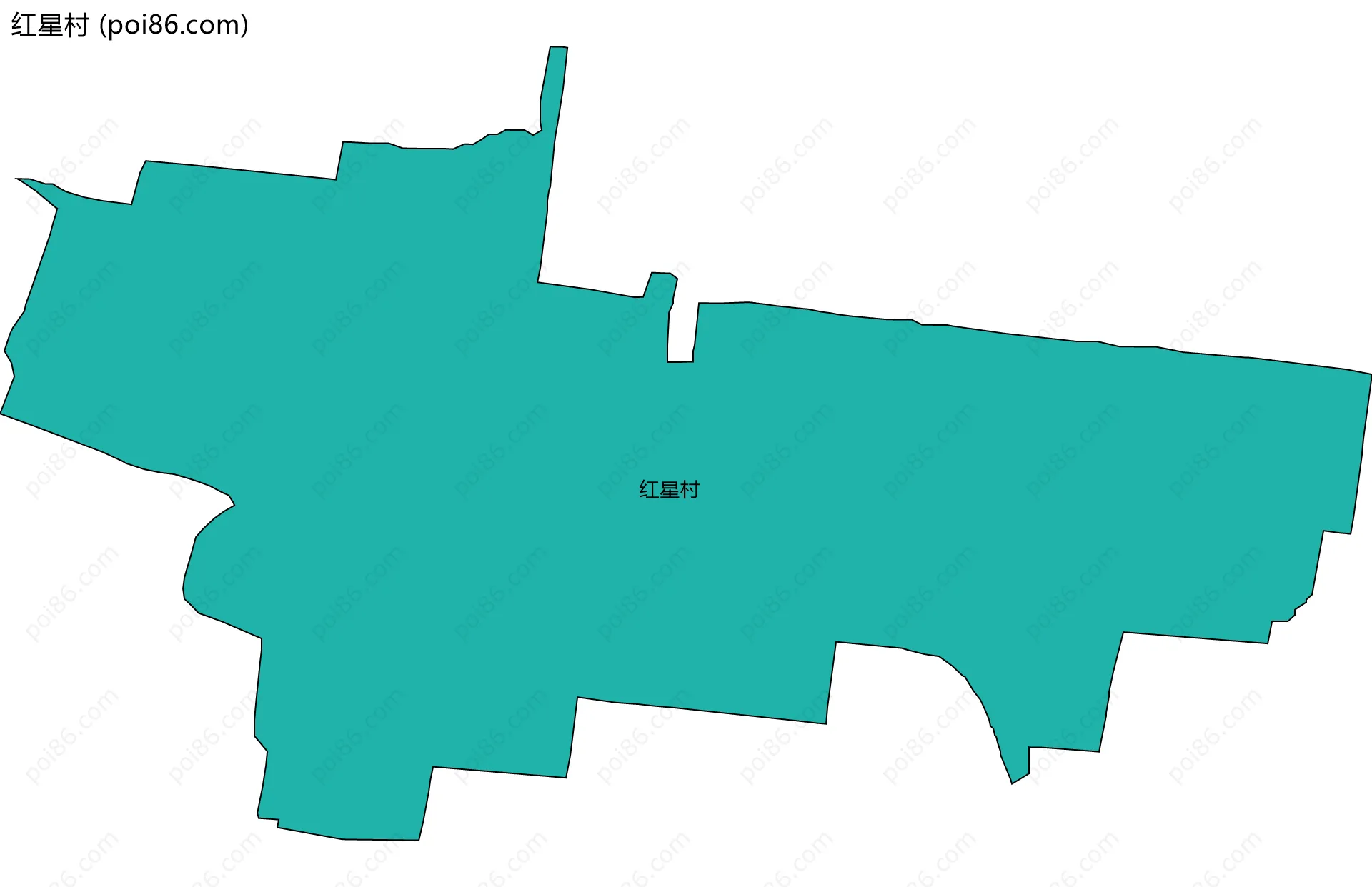 红星村边界地图