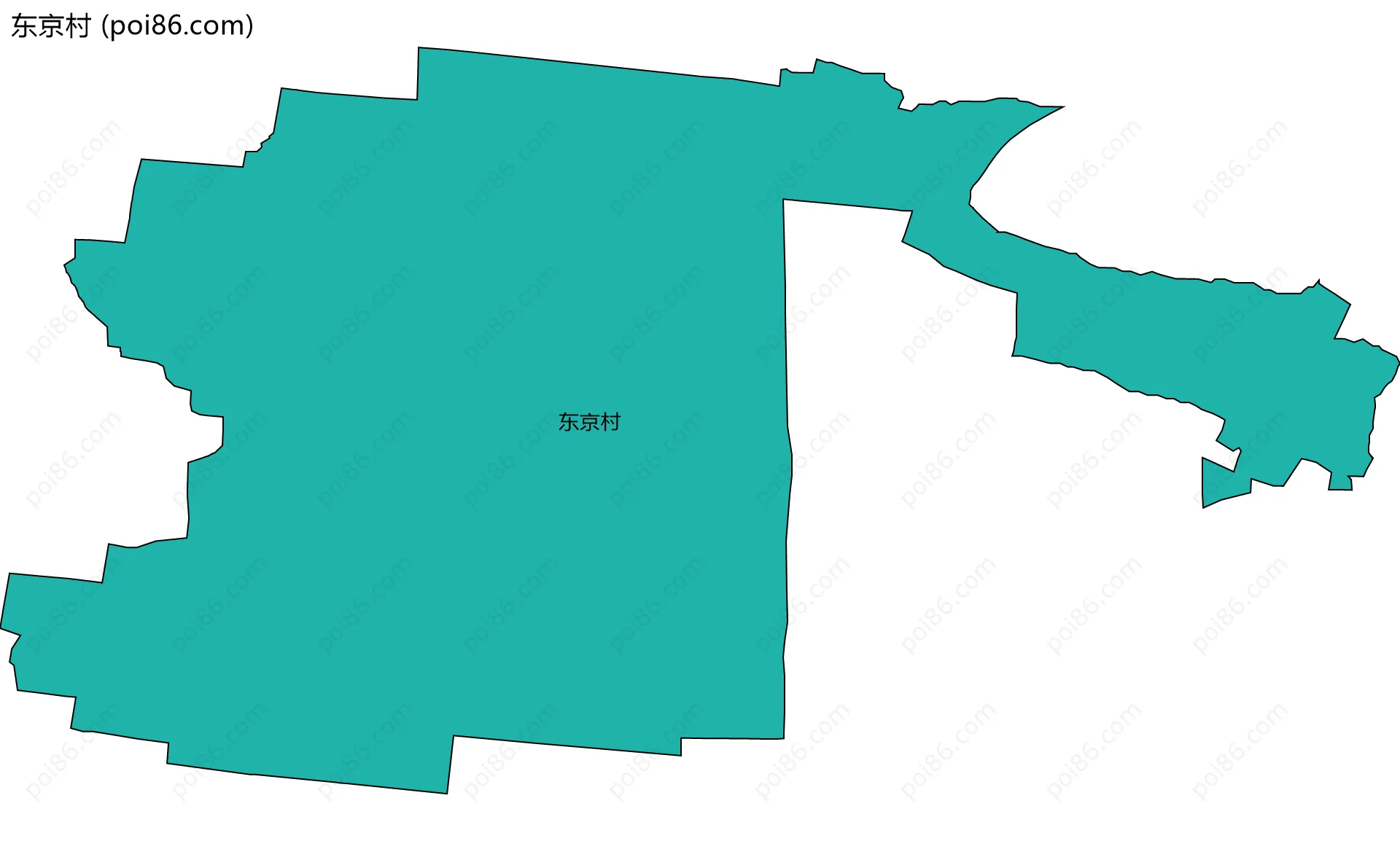 东京村边界地图