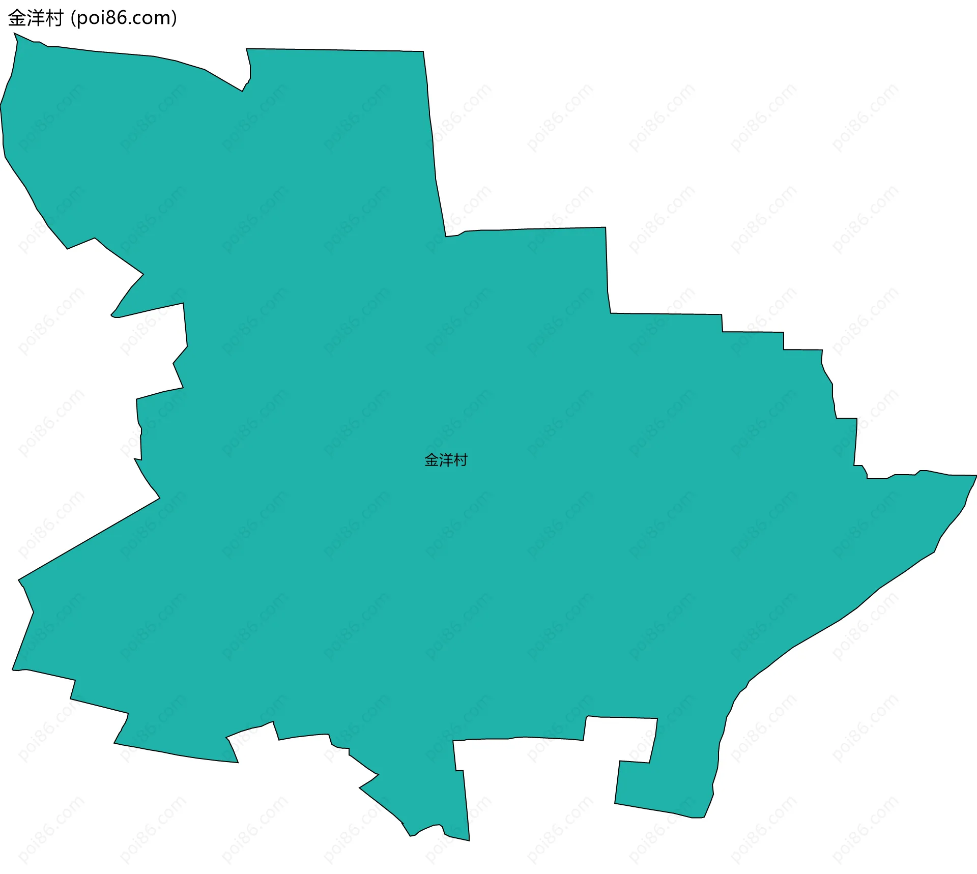 金洋村边界地图