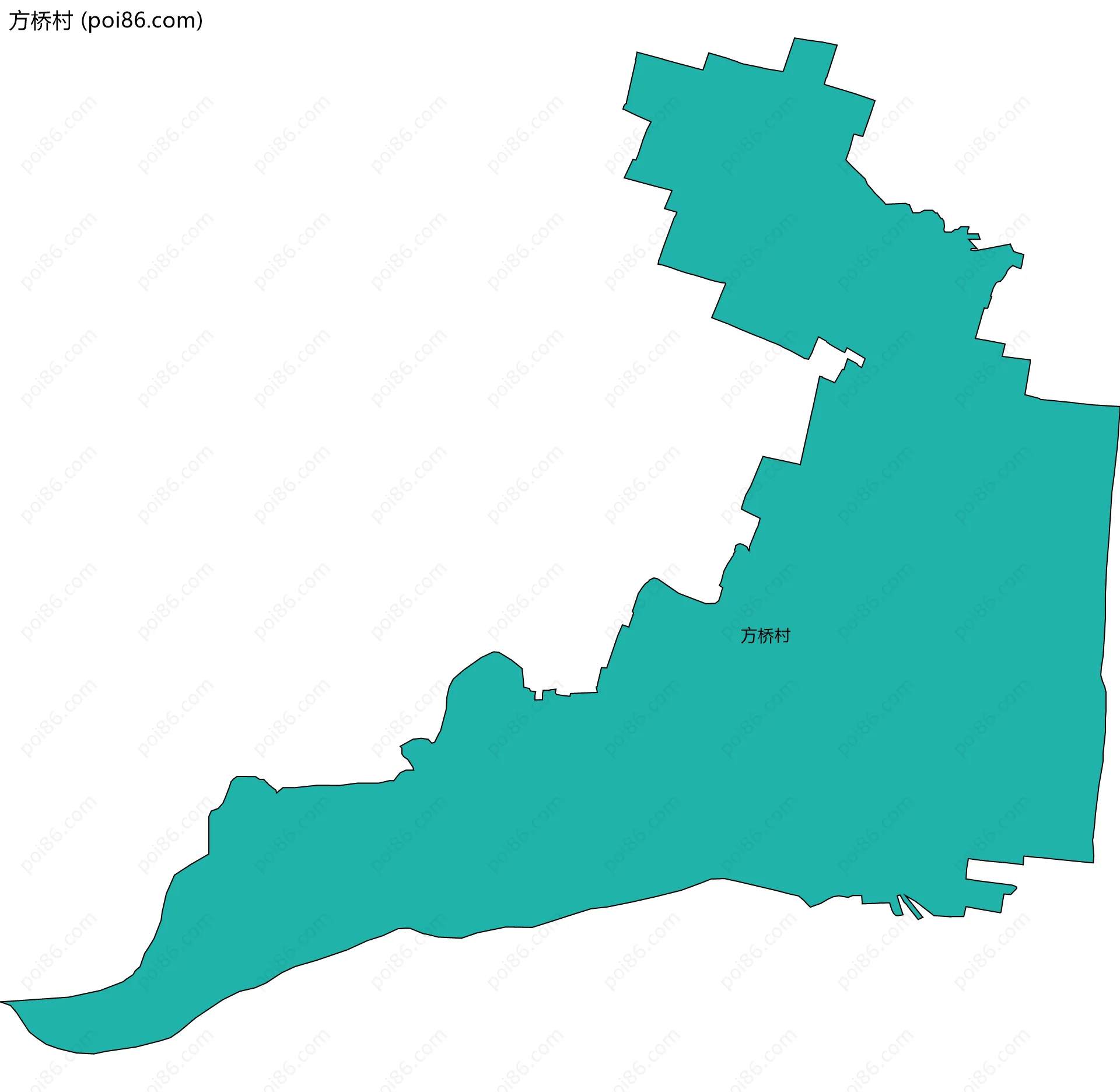 方桥村边界地图