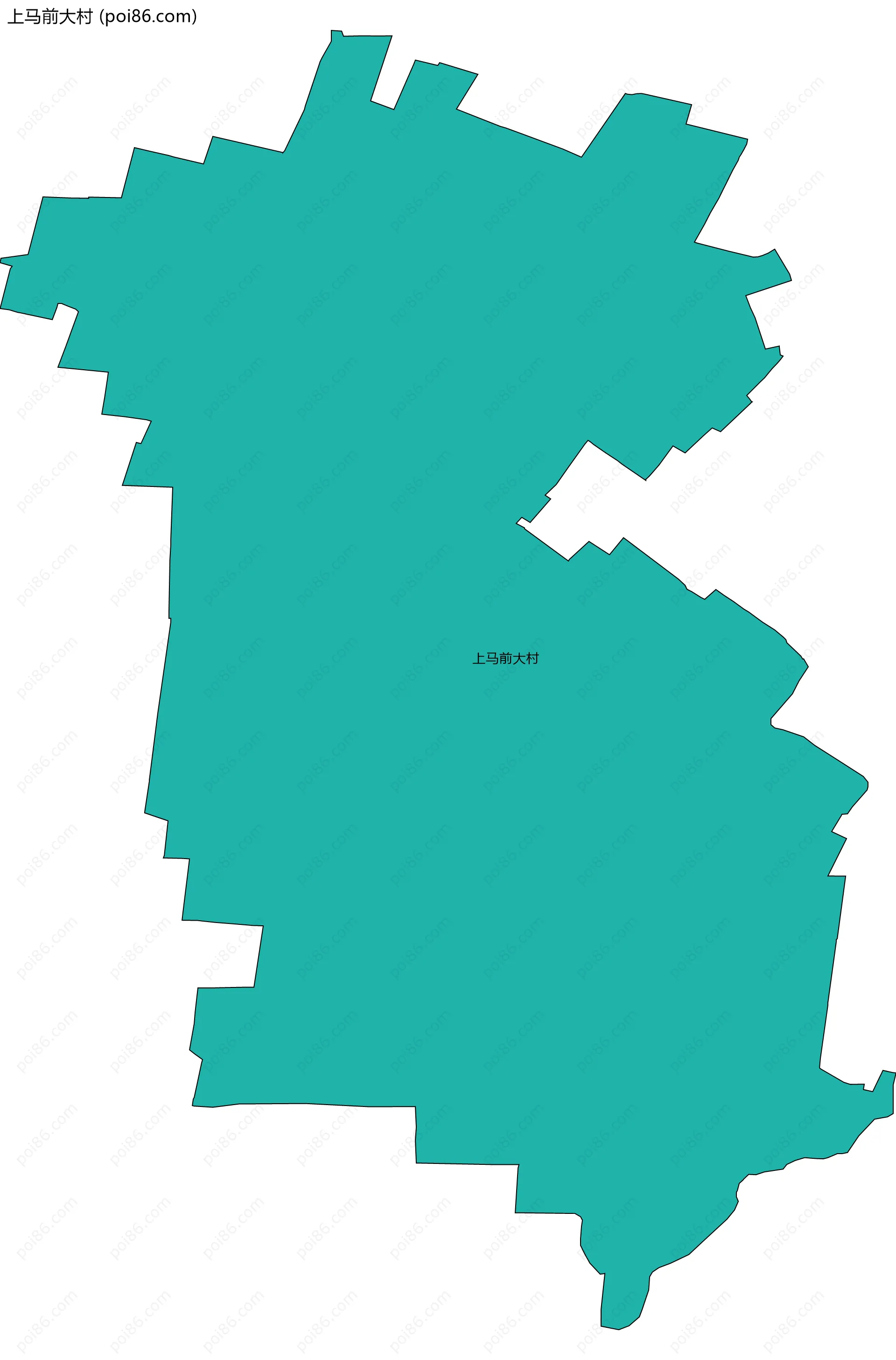 上马前大村边界地图