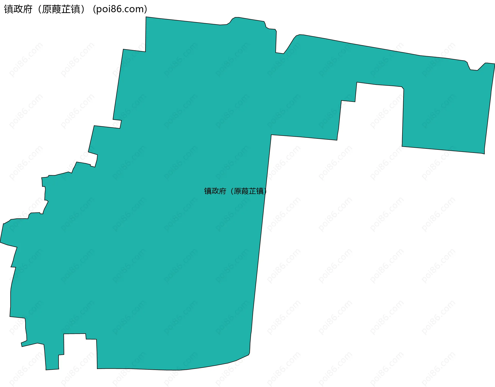 镇政府（原葭芷镇）边界地图