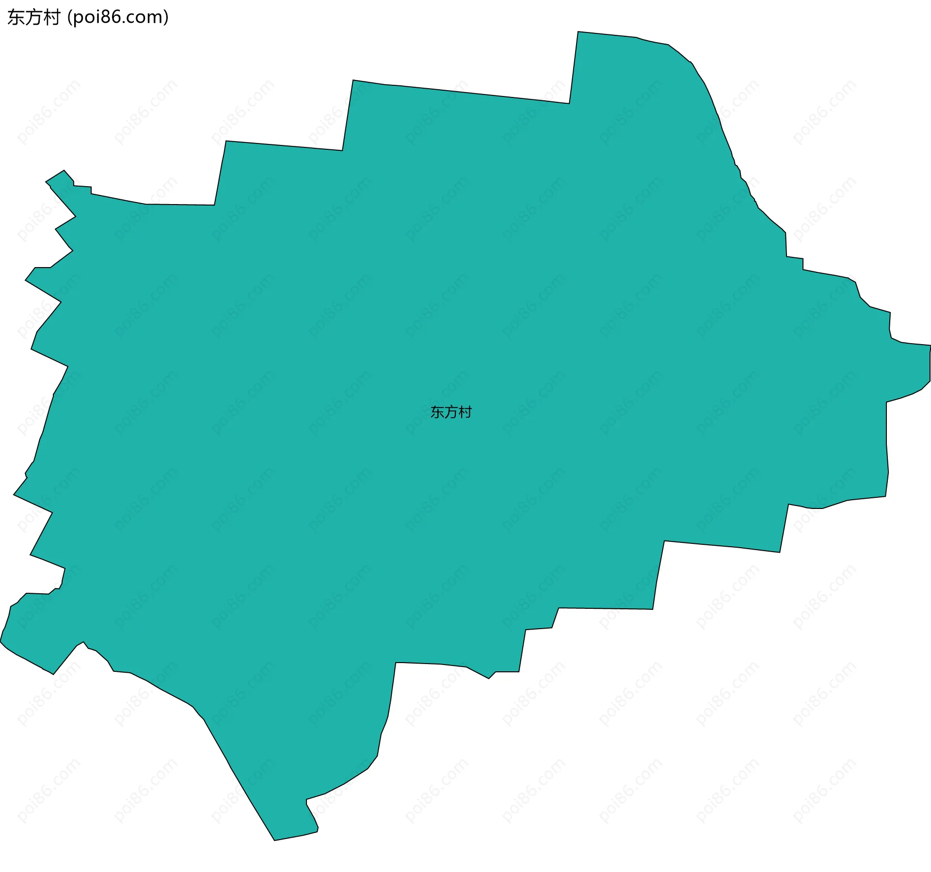 东方村边界地图