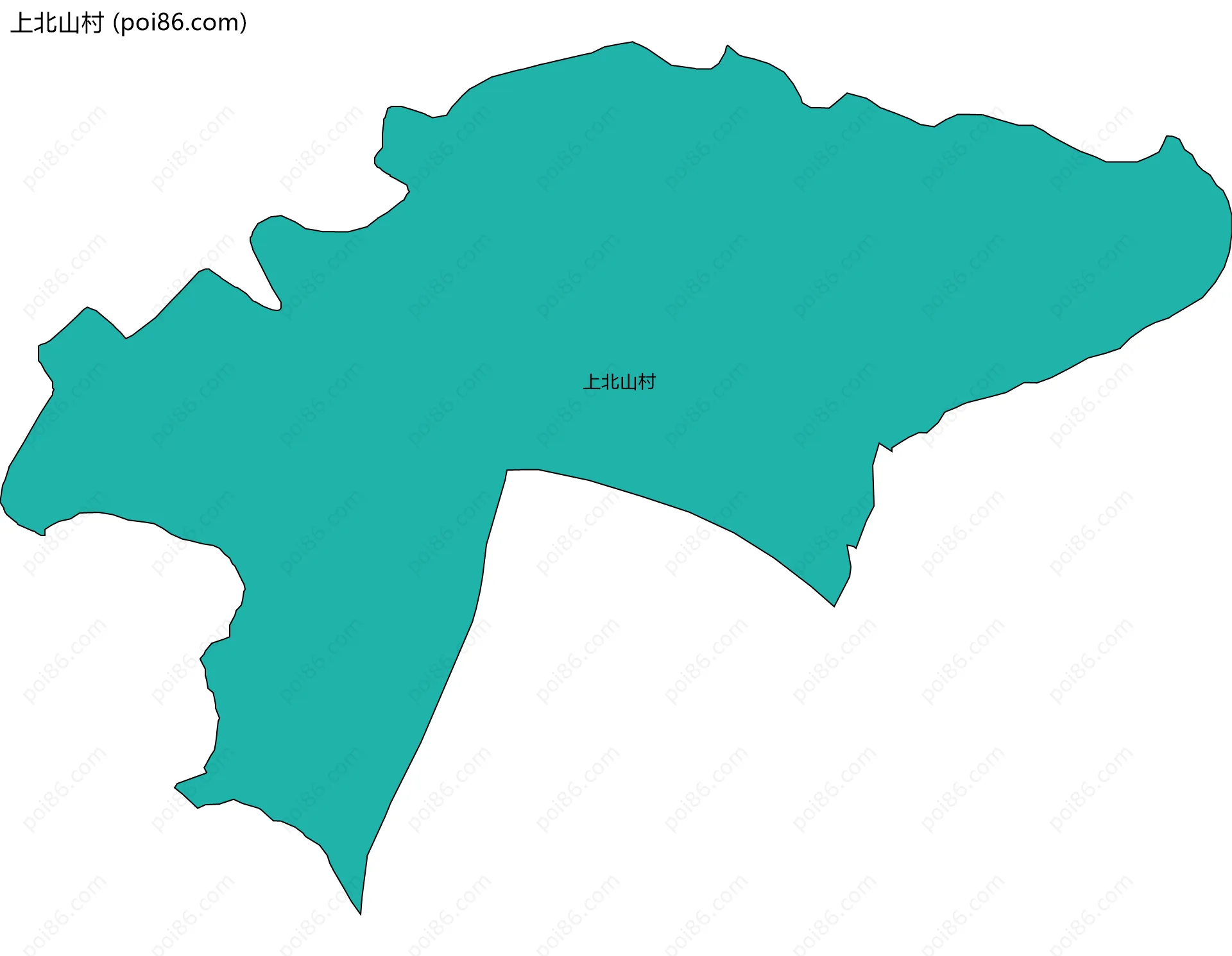 上北山村边界地图