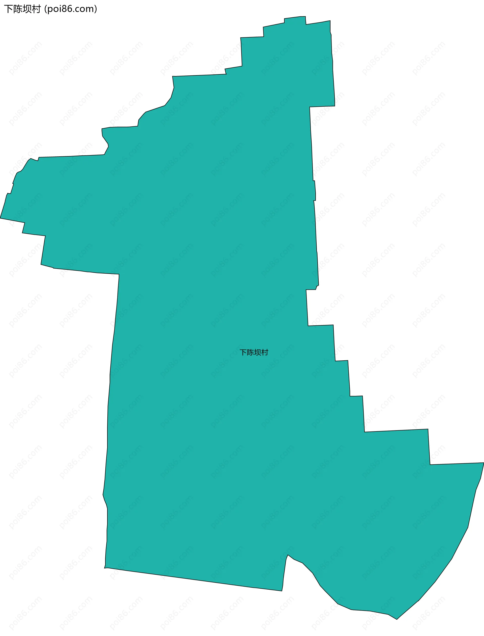下陈坝村边界地图