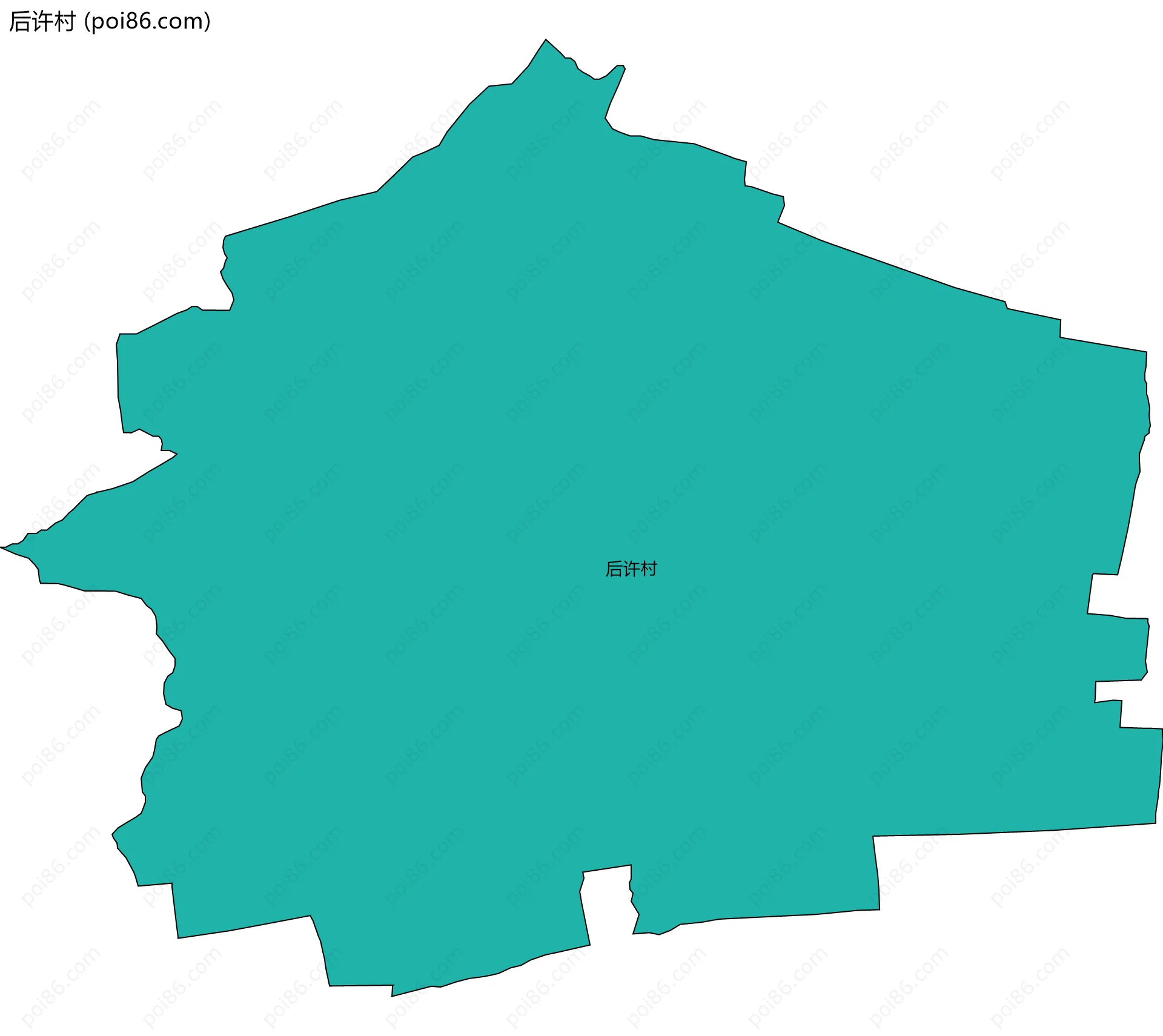 后许村边界地图