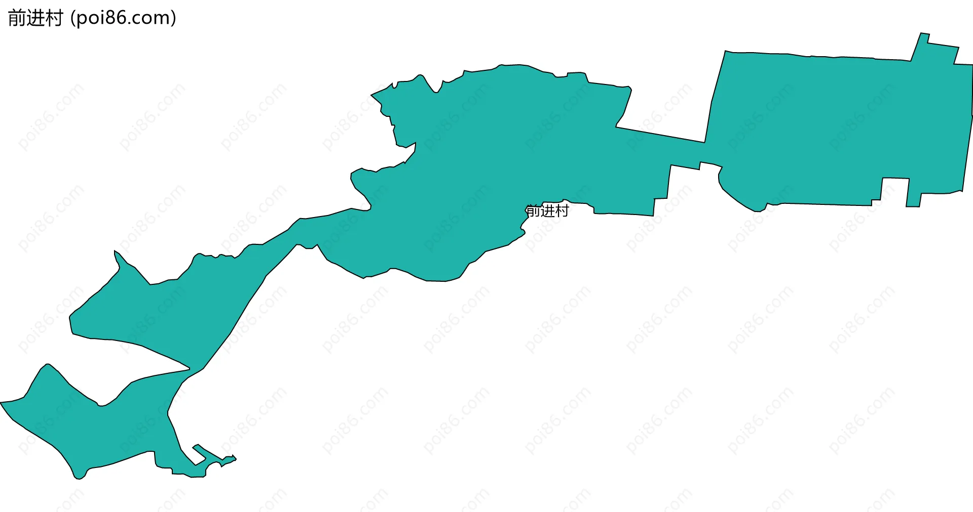 前进村边界地图