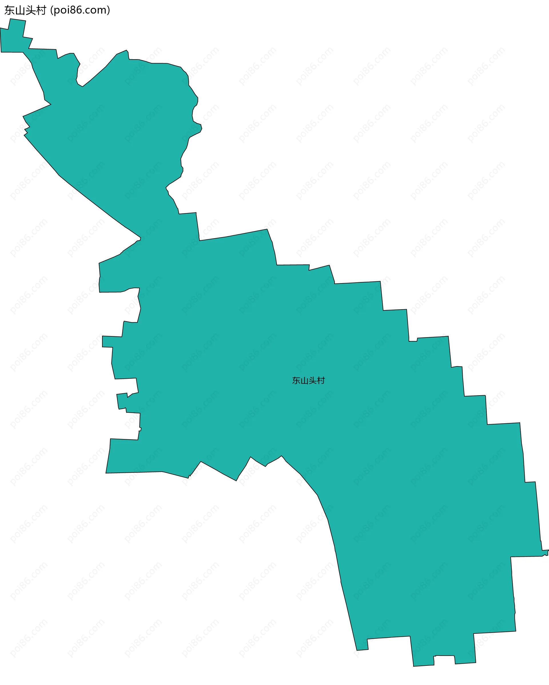 东山头村边界地图