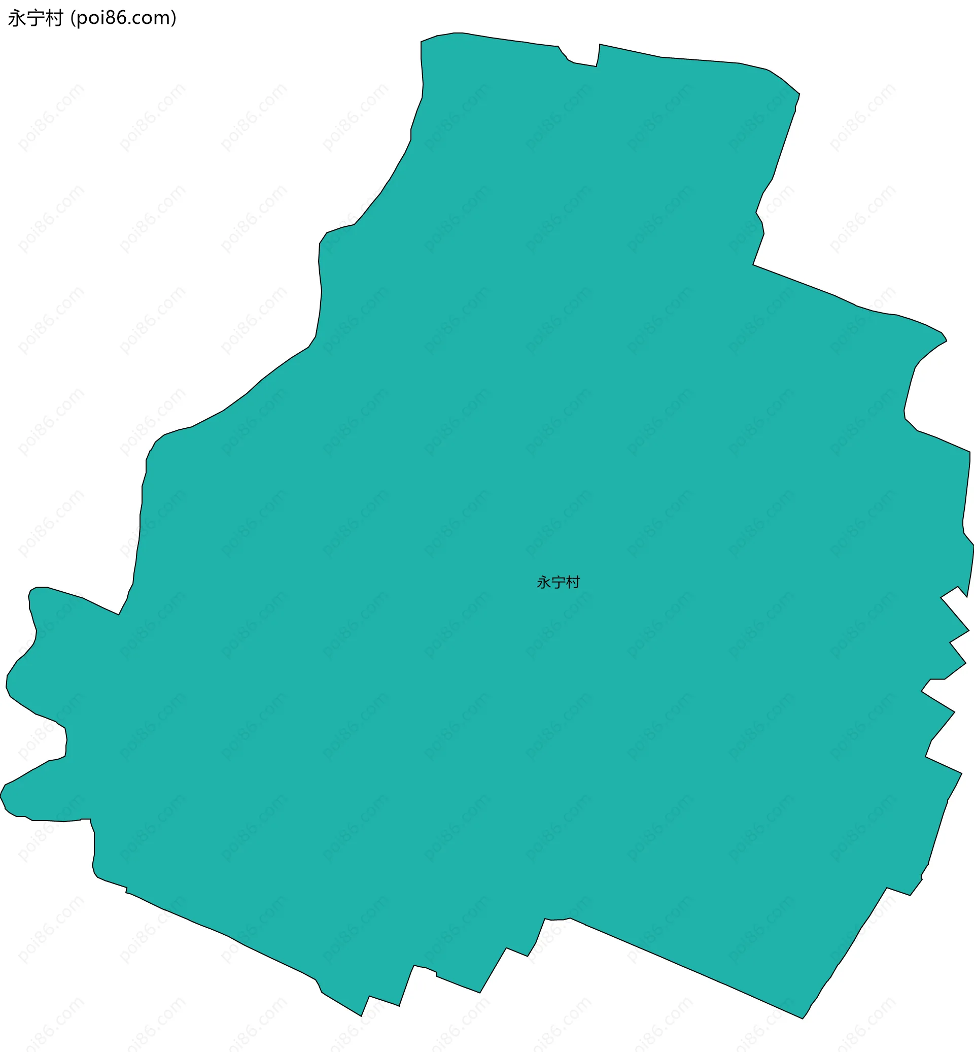 永宁村边界地图