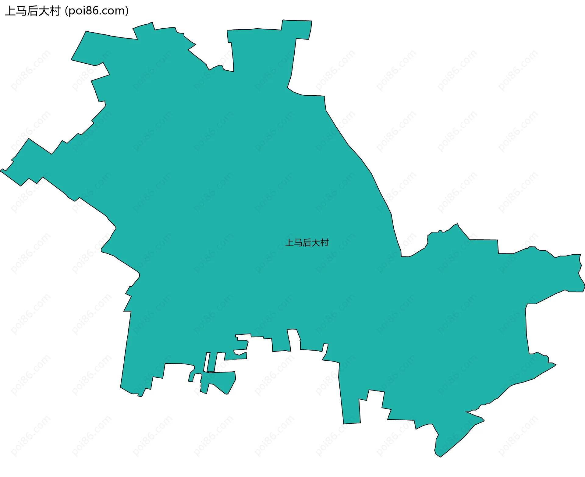 上马后大村边界地图