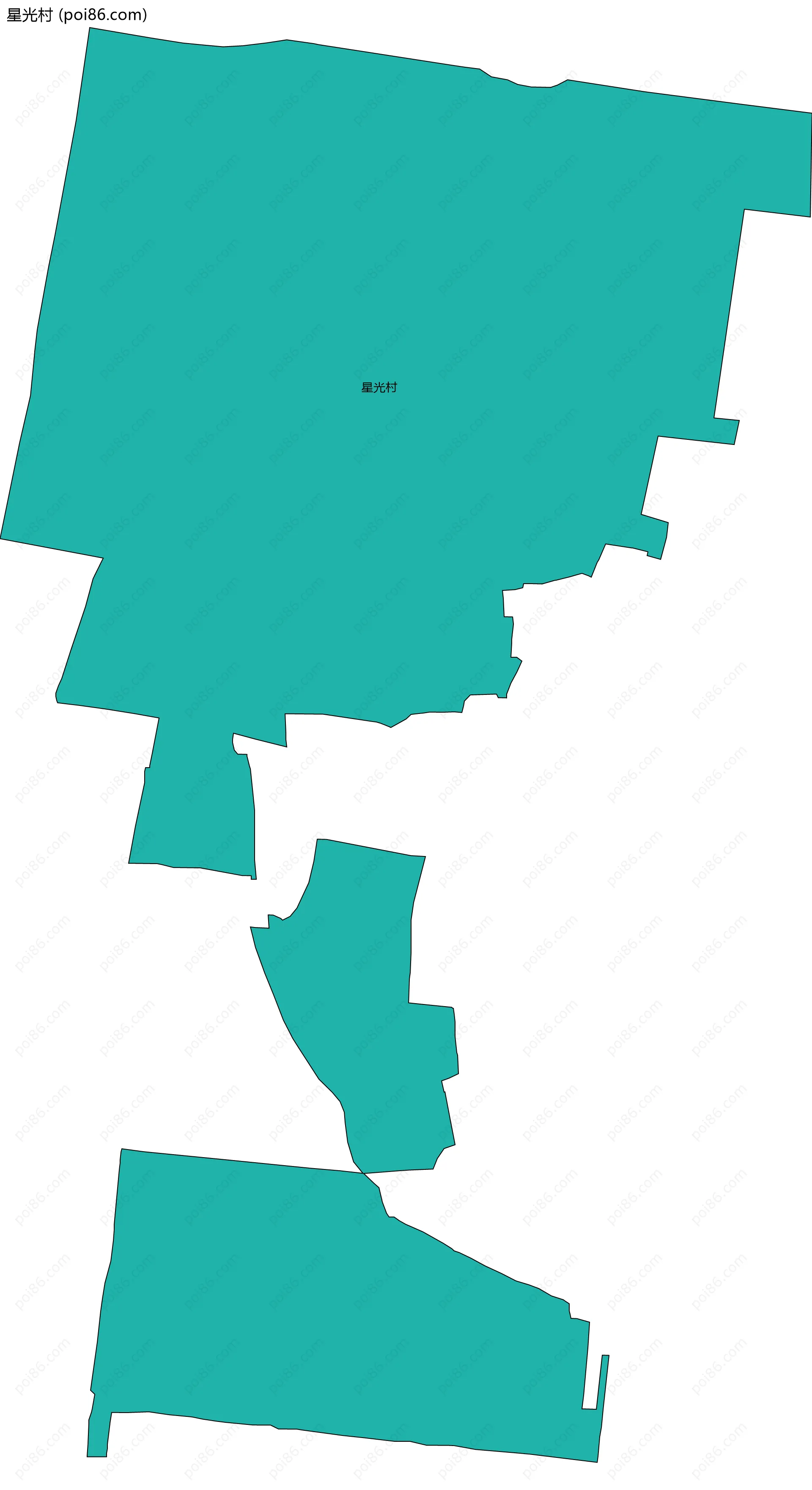 星光村边界地图