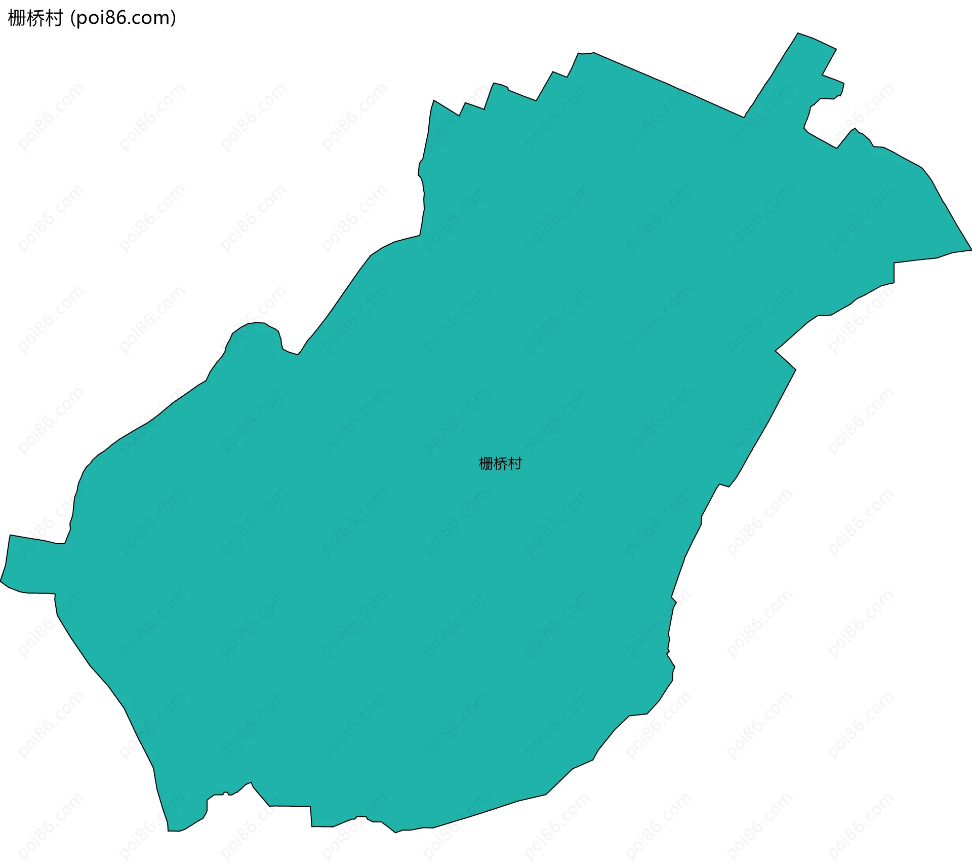 栅桥村边界地图