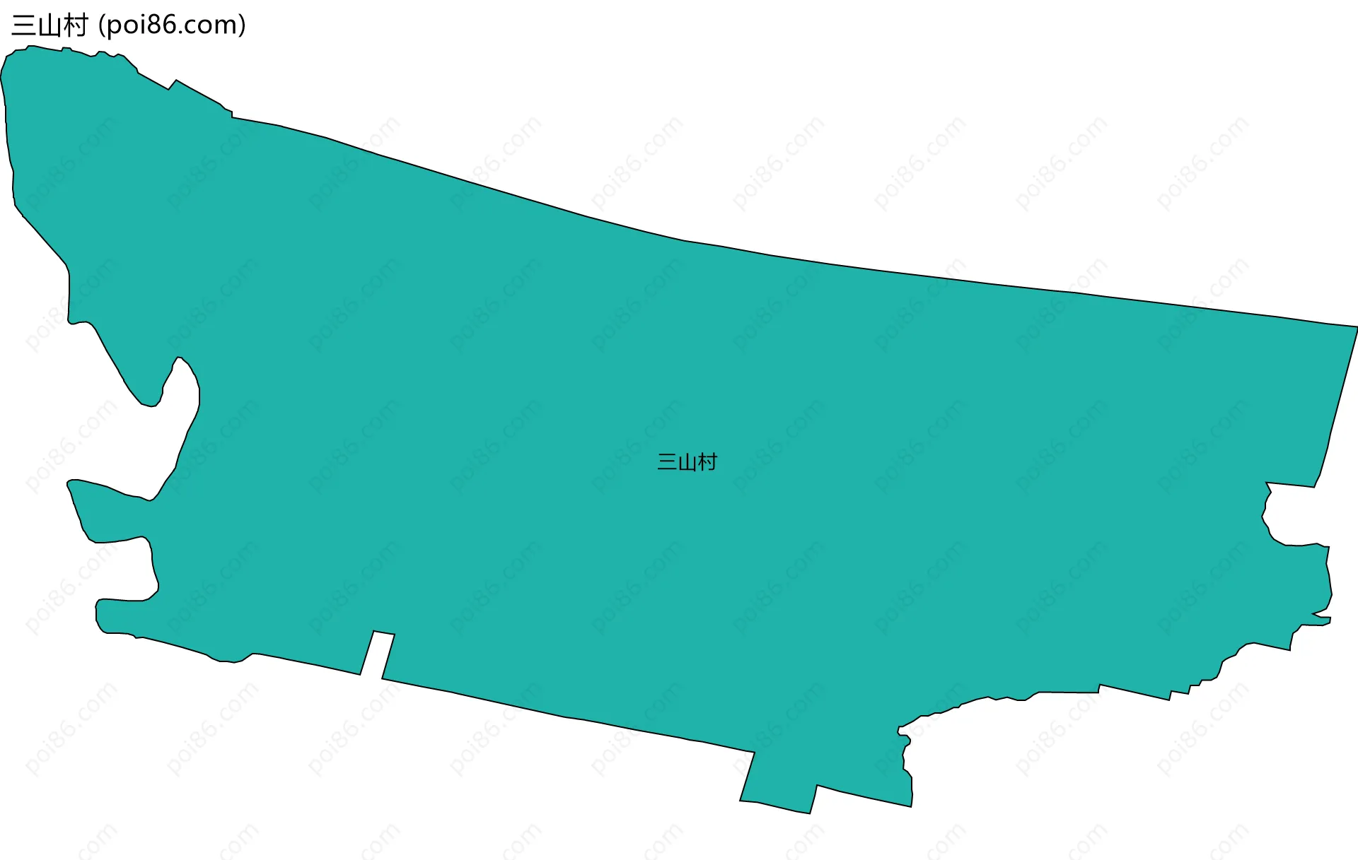 三山村边界地图