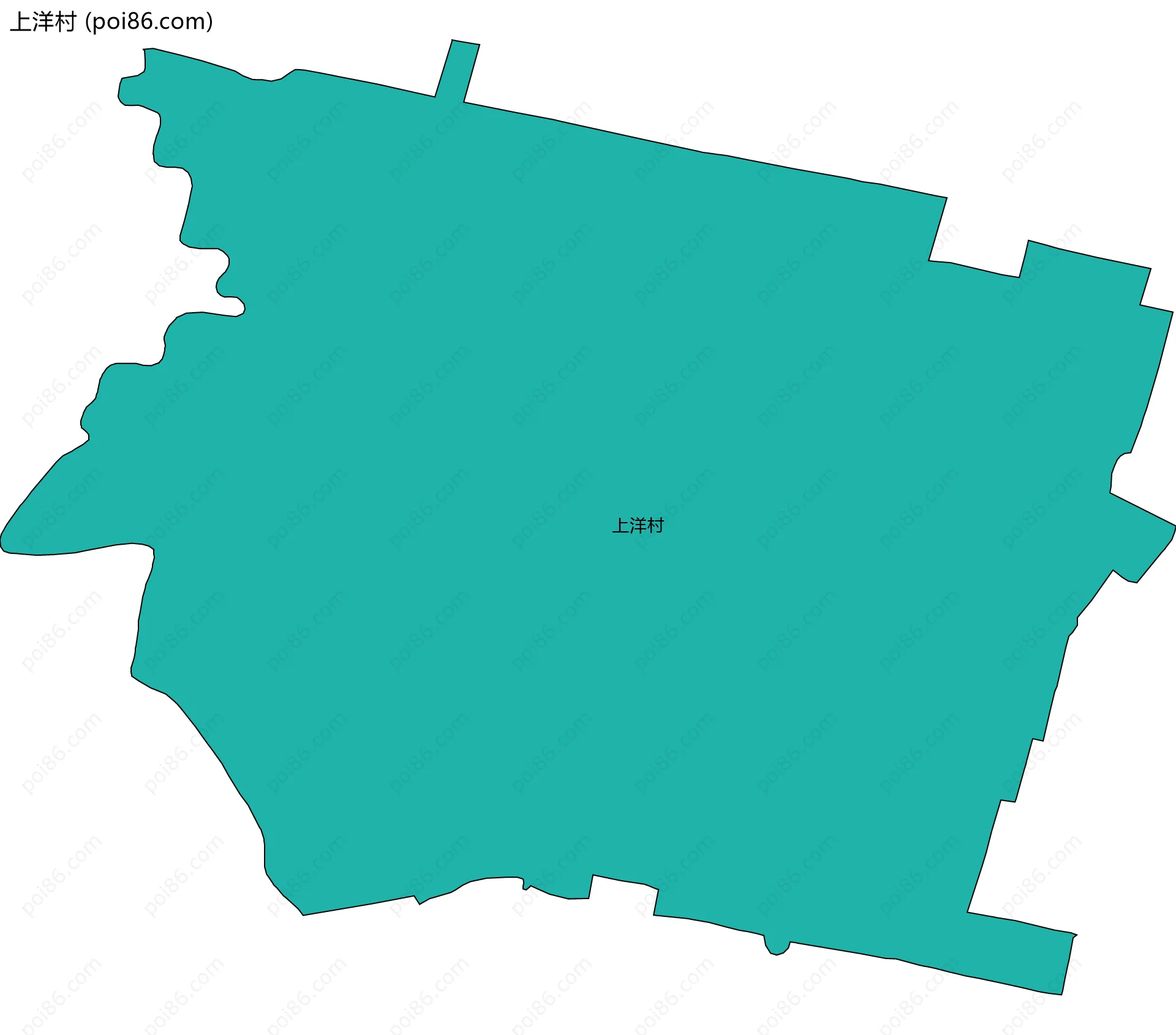 上洋村边界地图