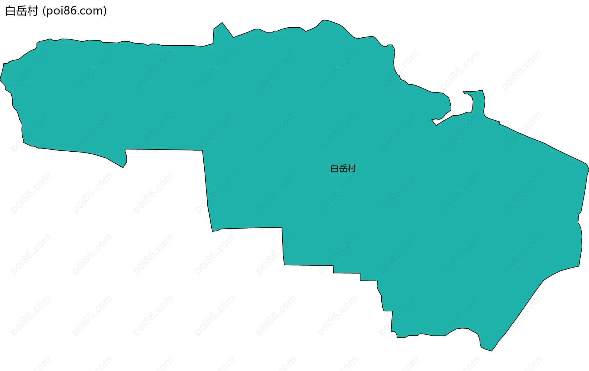 白岳村边界地图