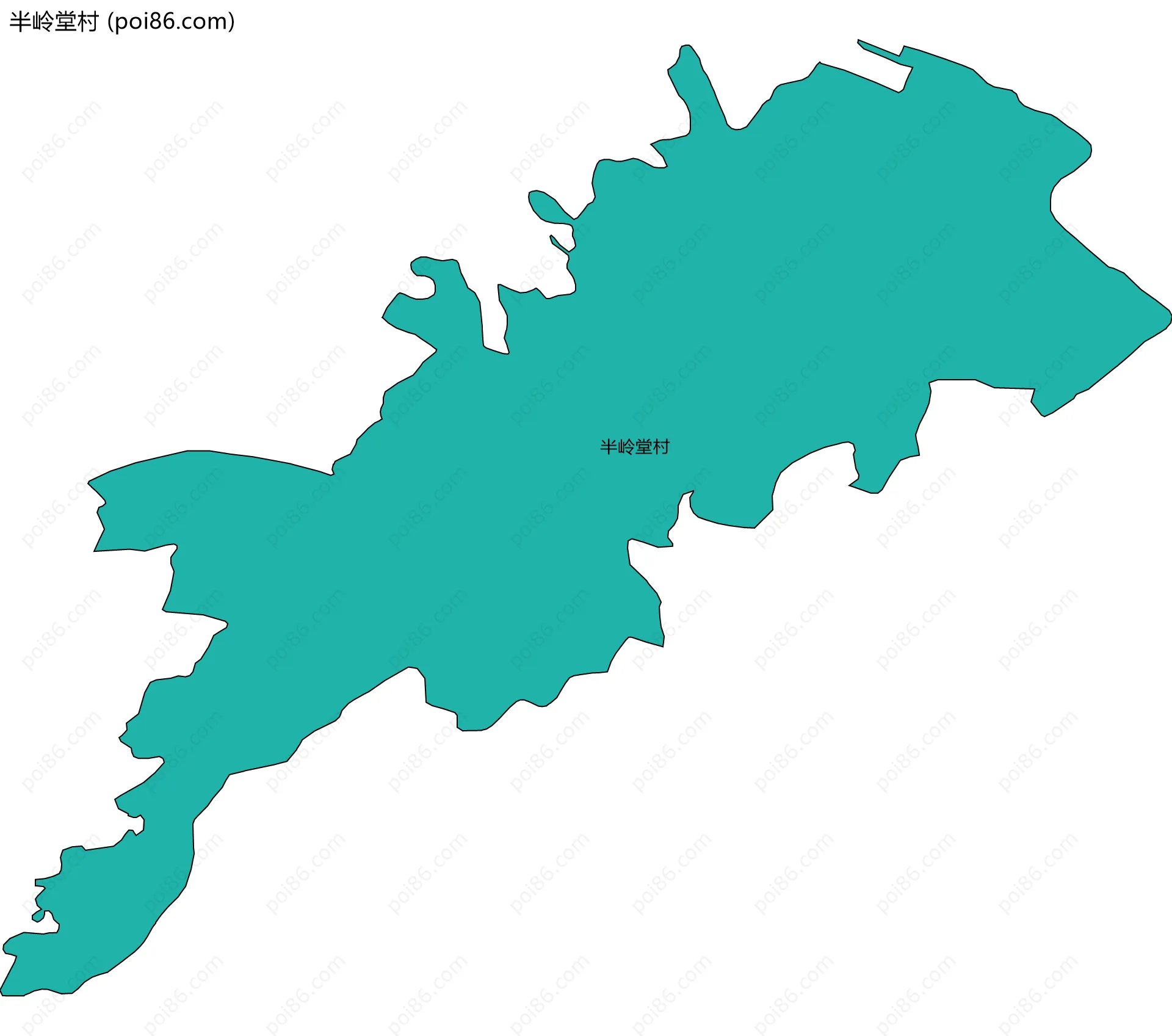 半岭堂村边界地图