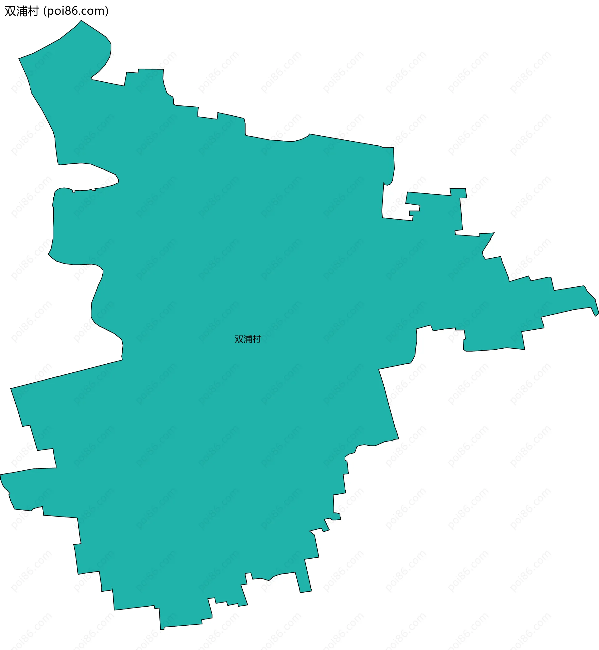 双浦村边界地图