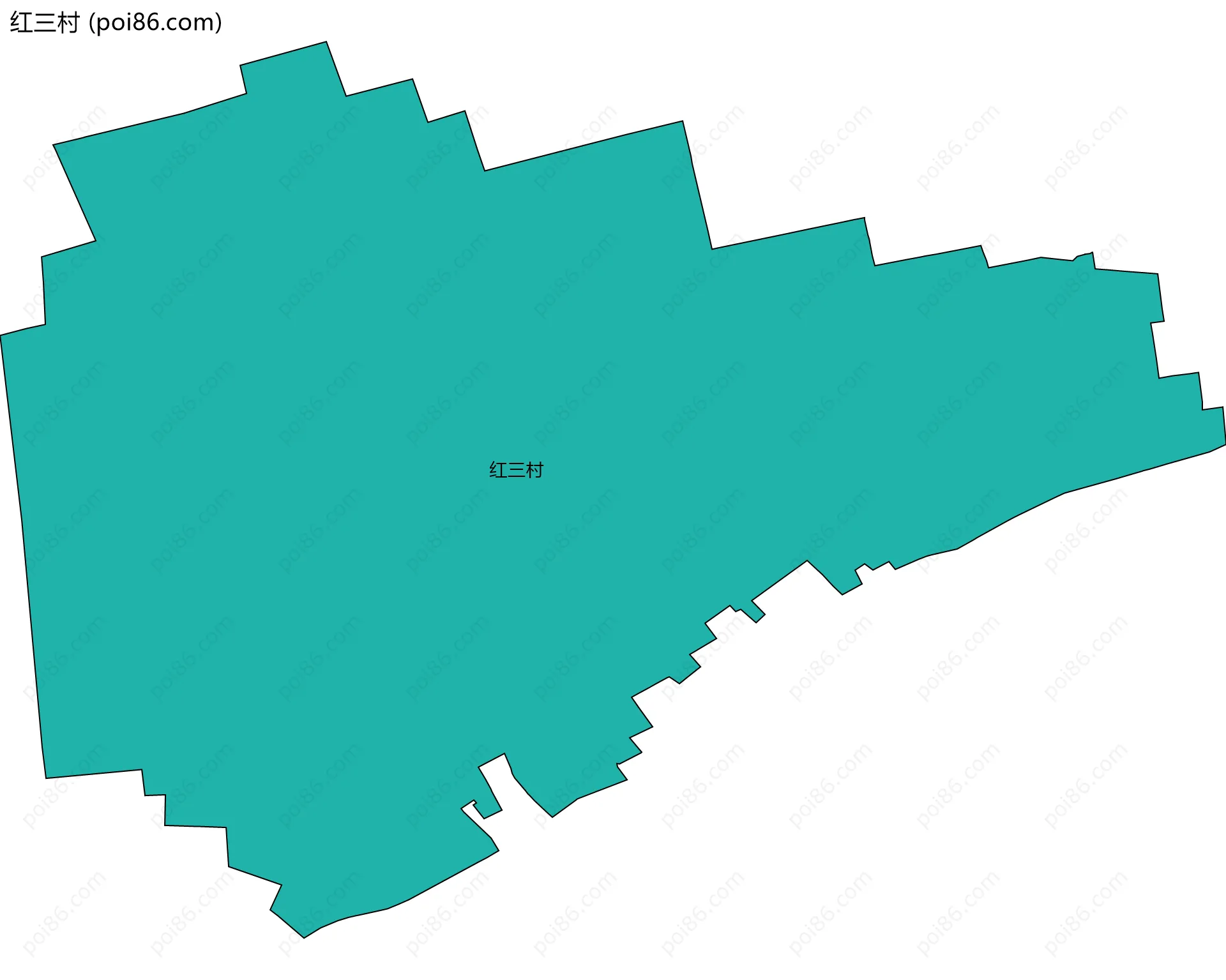 红三村边界地图