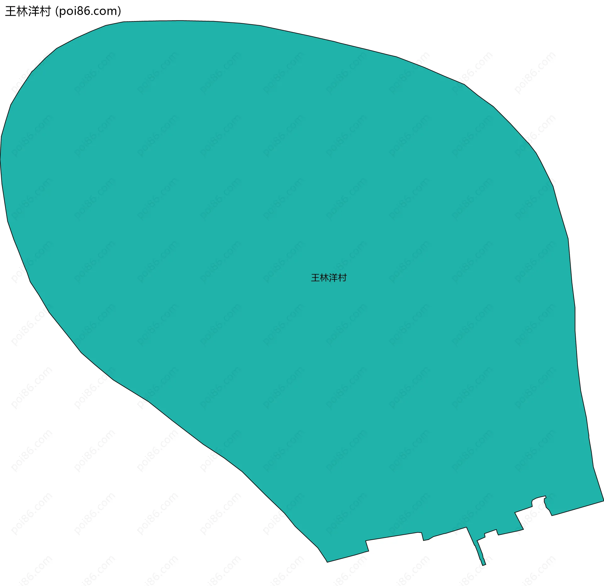 王林洋村边界地图