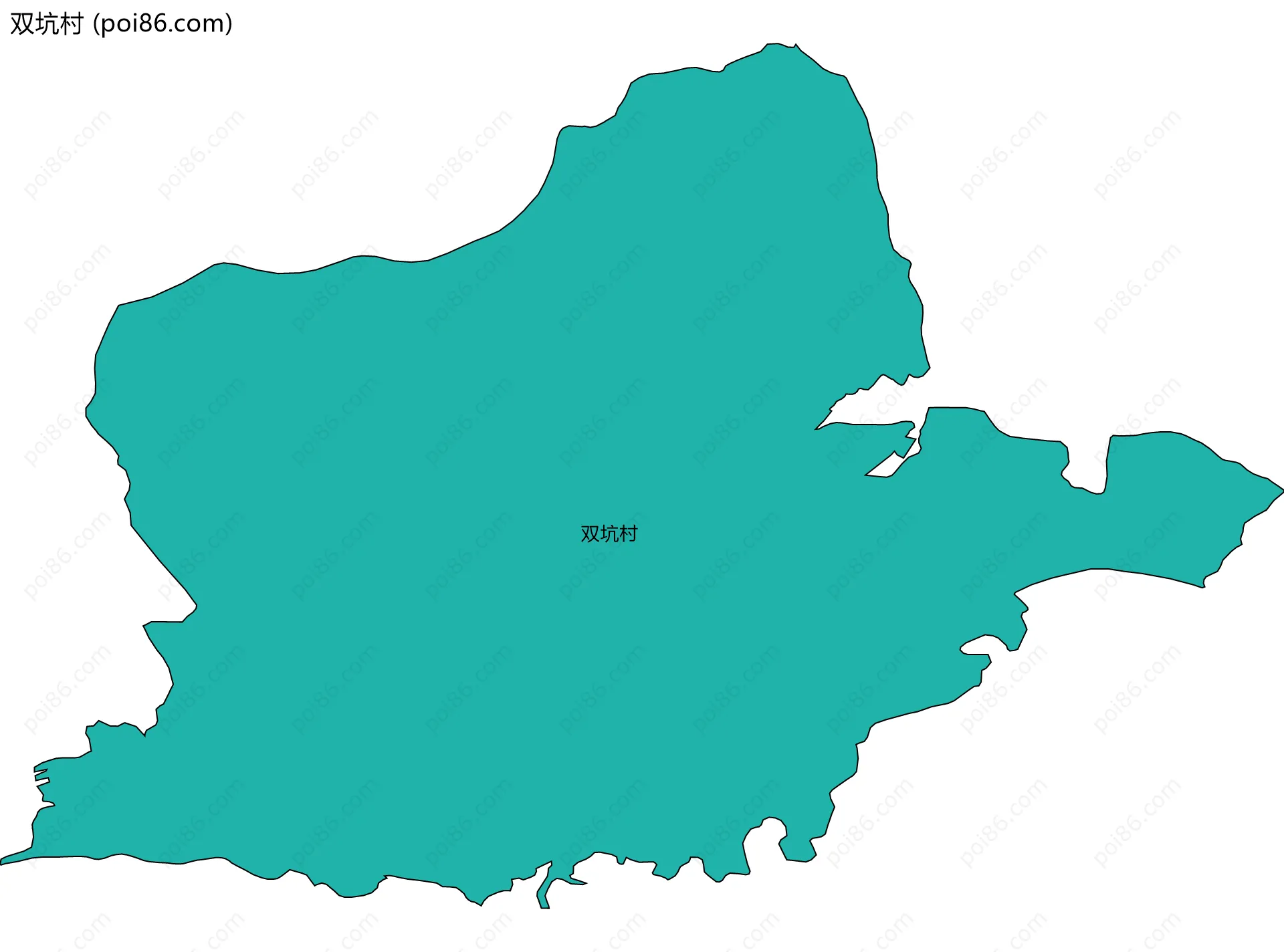 双坑村边界地图