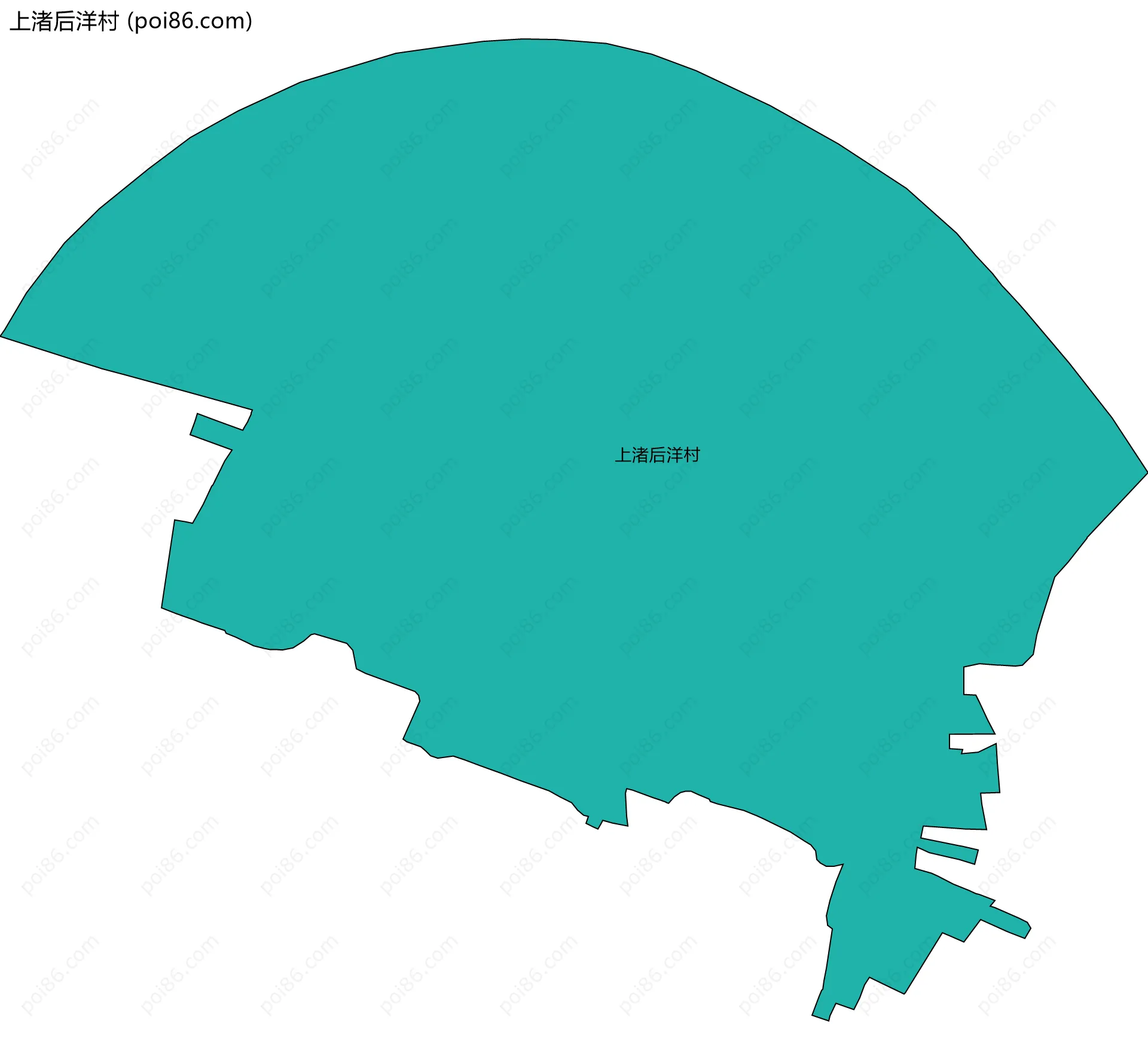 上渚后洋村边界地图