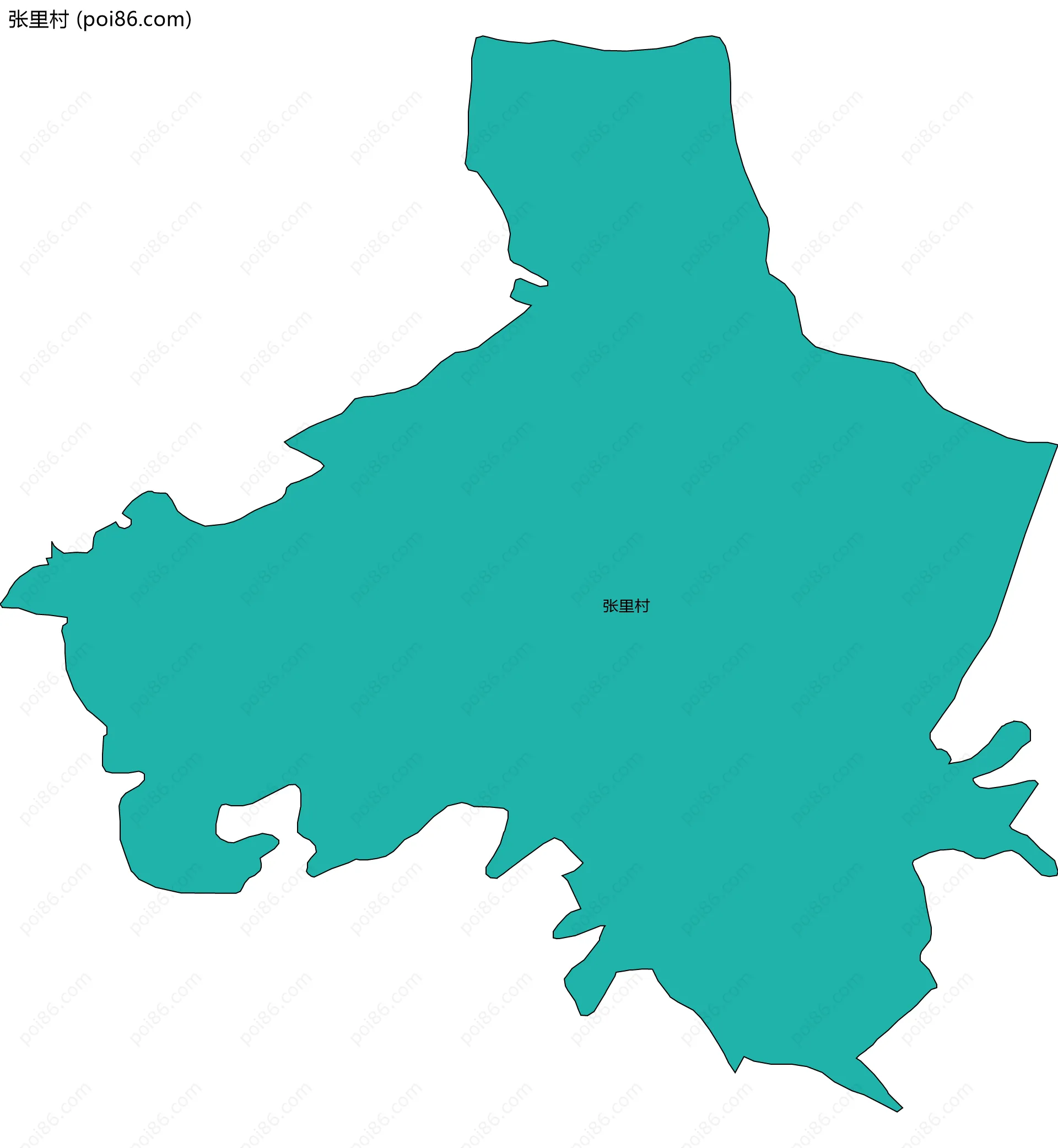 张里村边界地图
