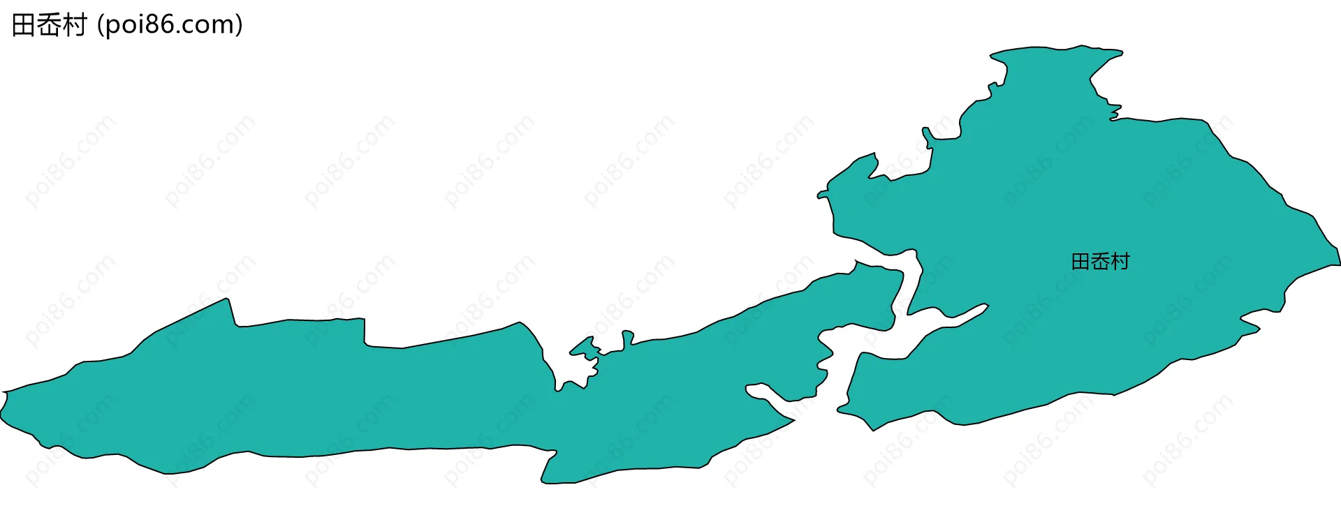 田岙村边界地图