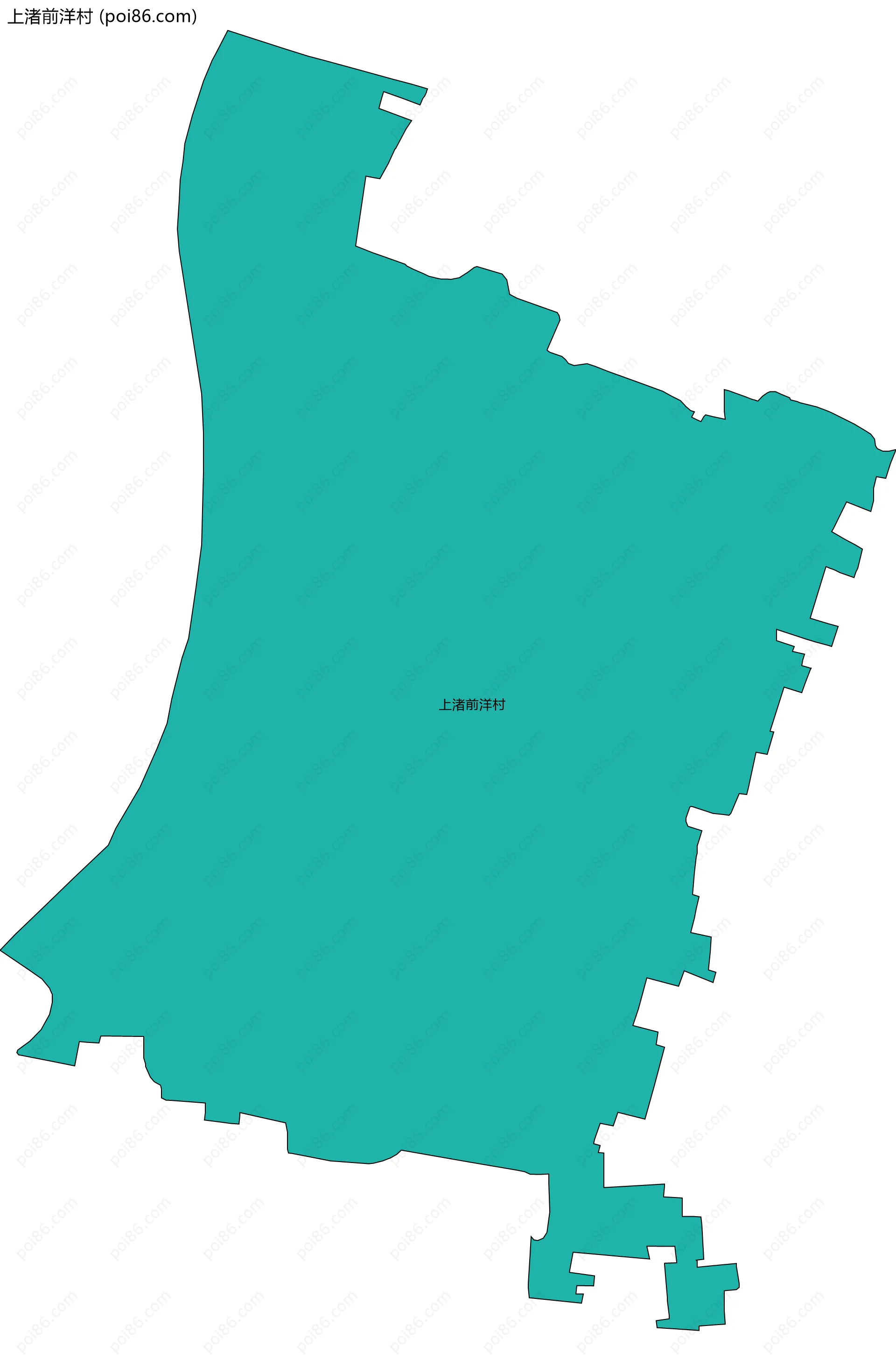 上渚前洋村边界地图