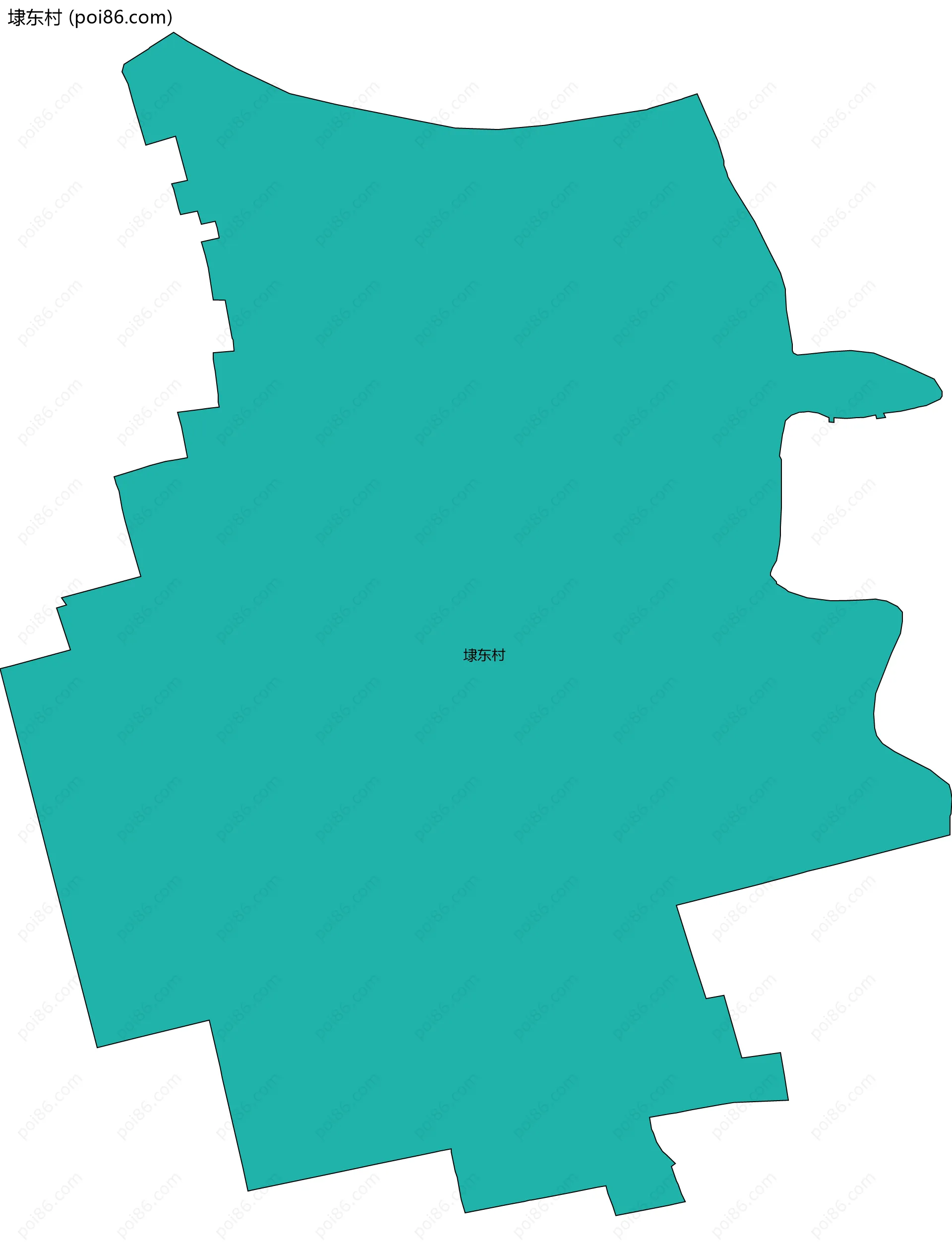 埭东村边界地图