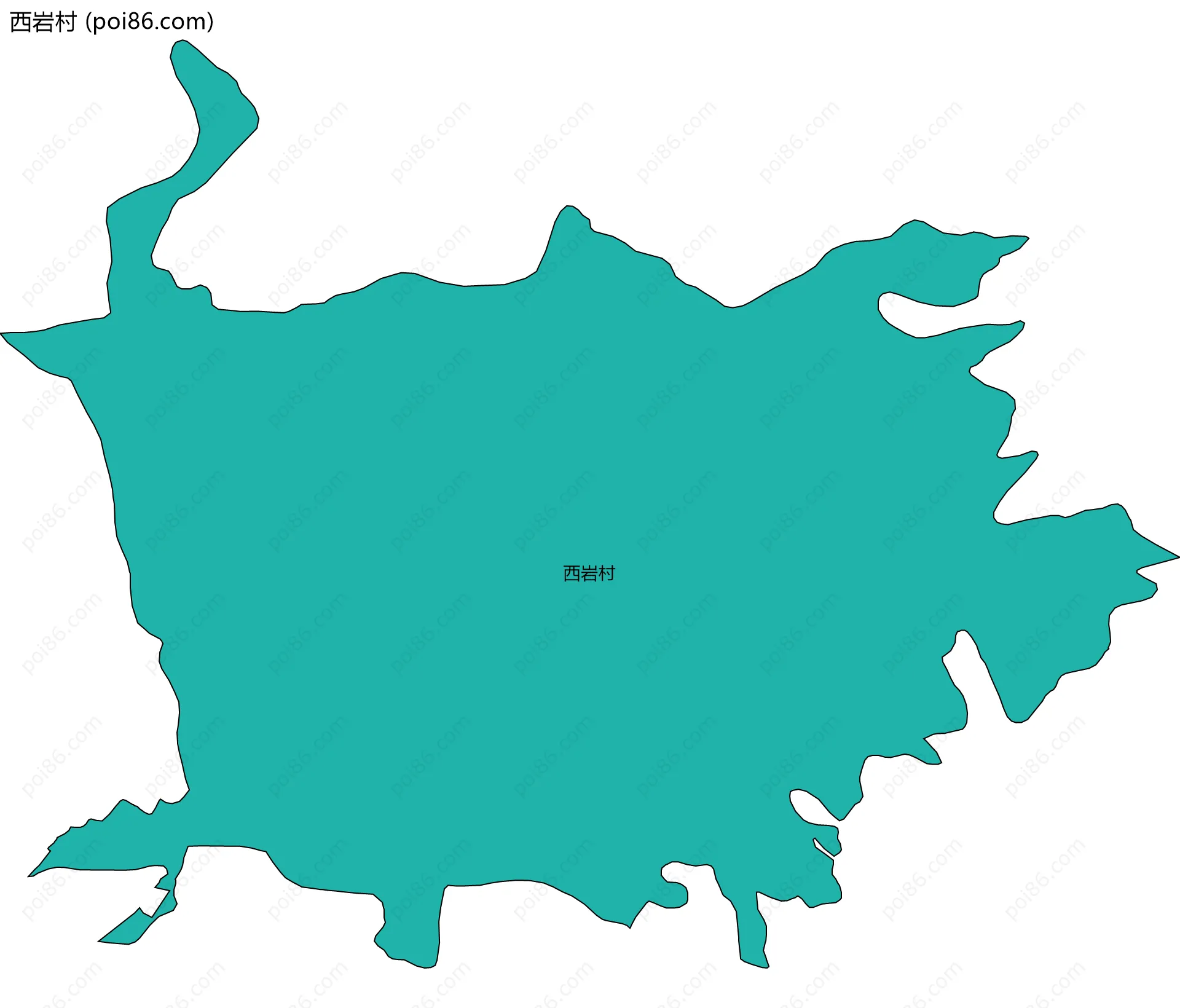 西岩村边界地图