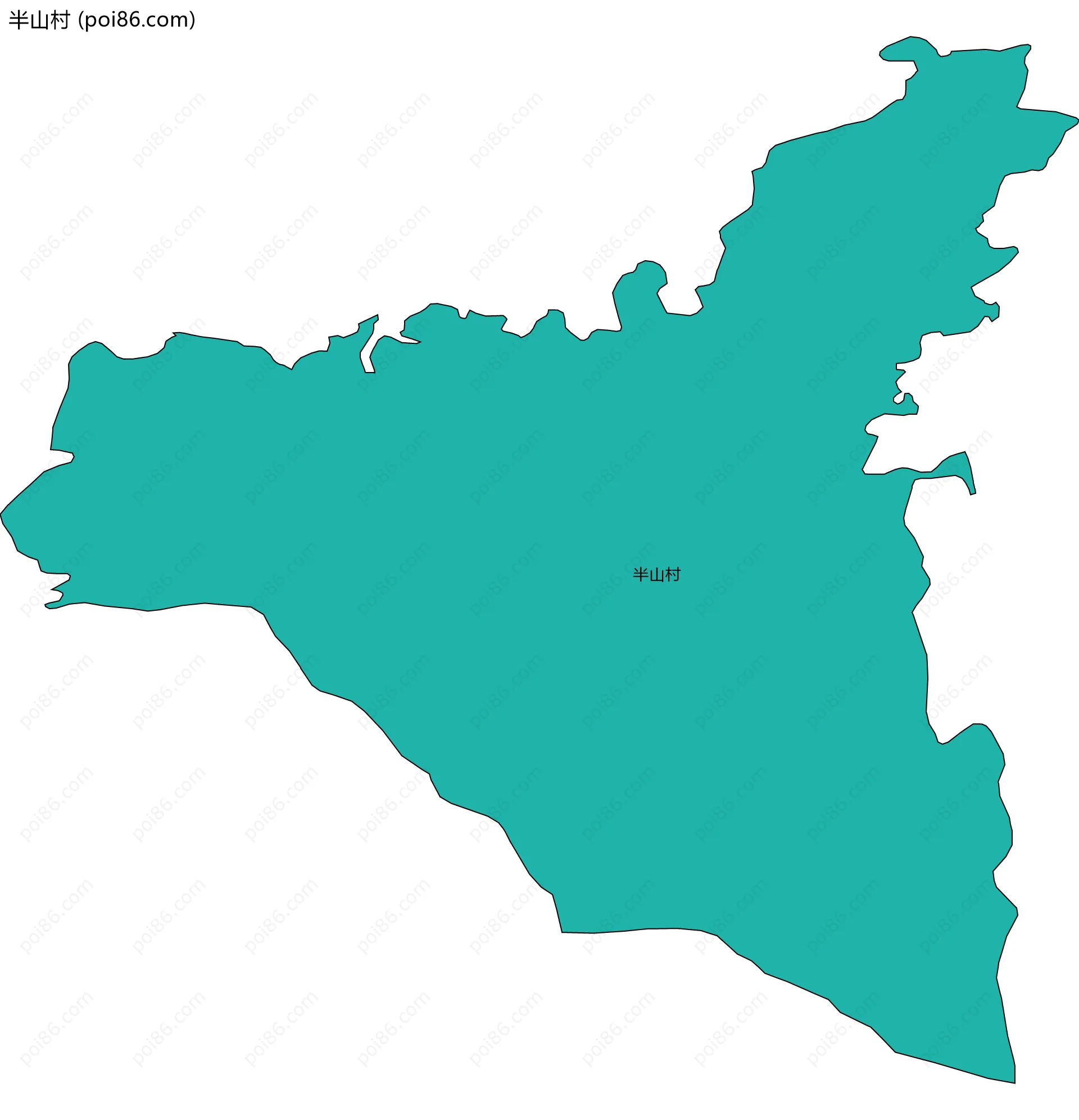 半山村边界地图
