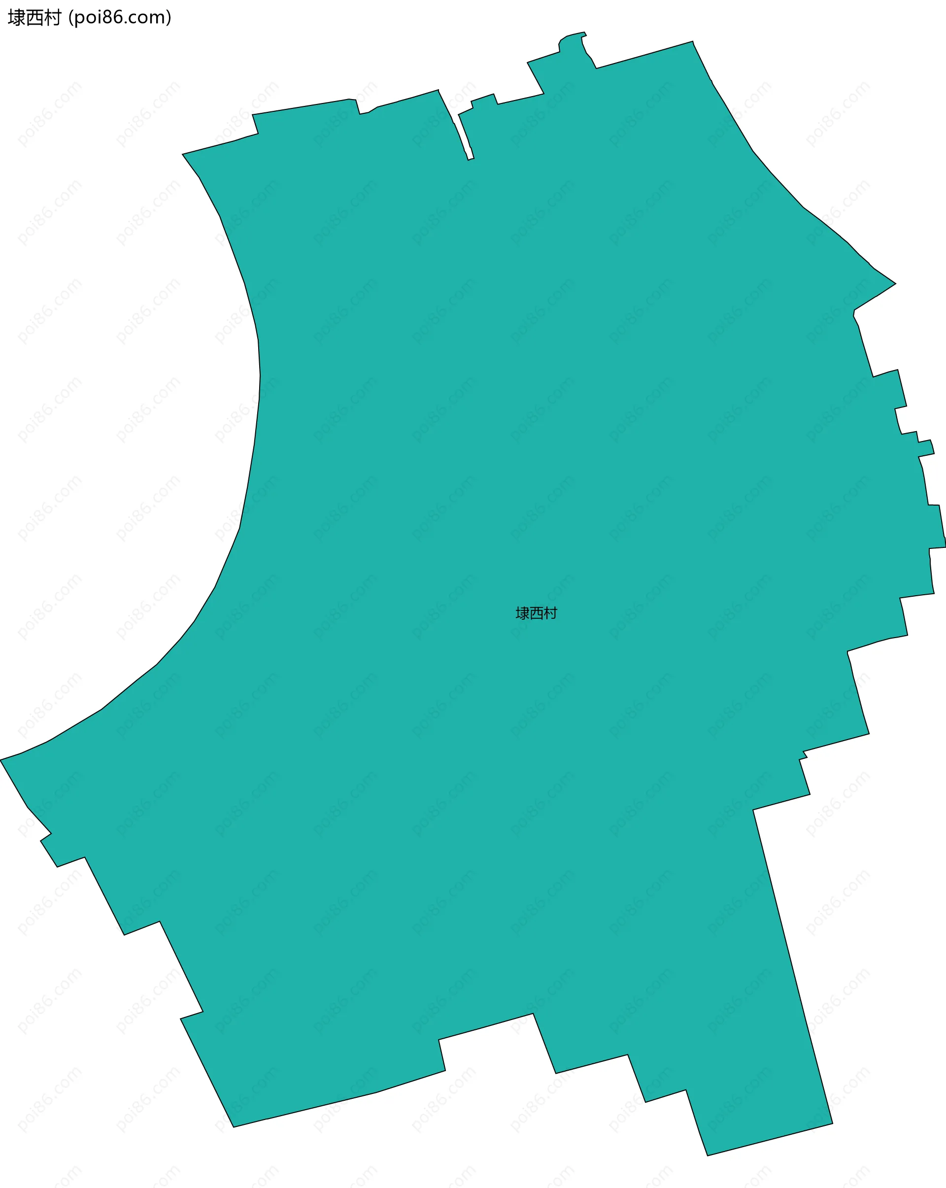 埭西村边界地图