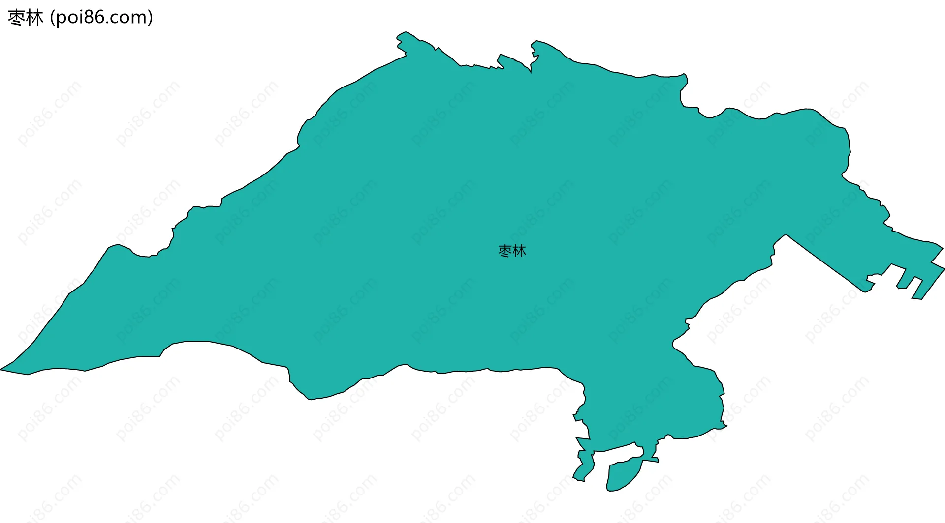 枣林边界地图