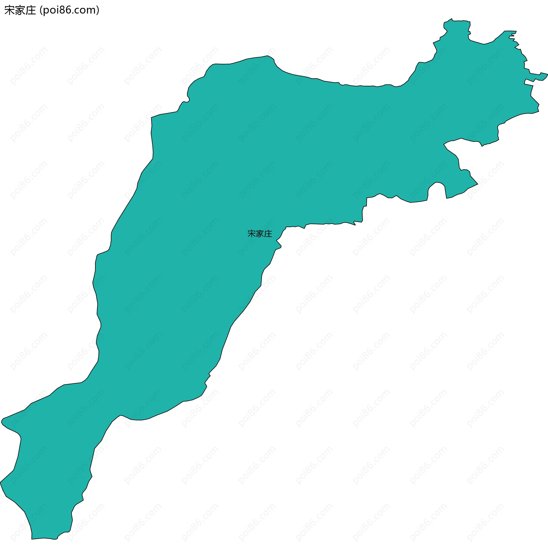 宋家庄边界地图