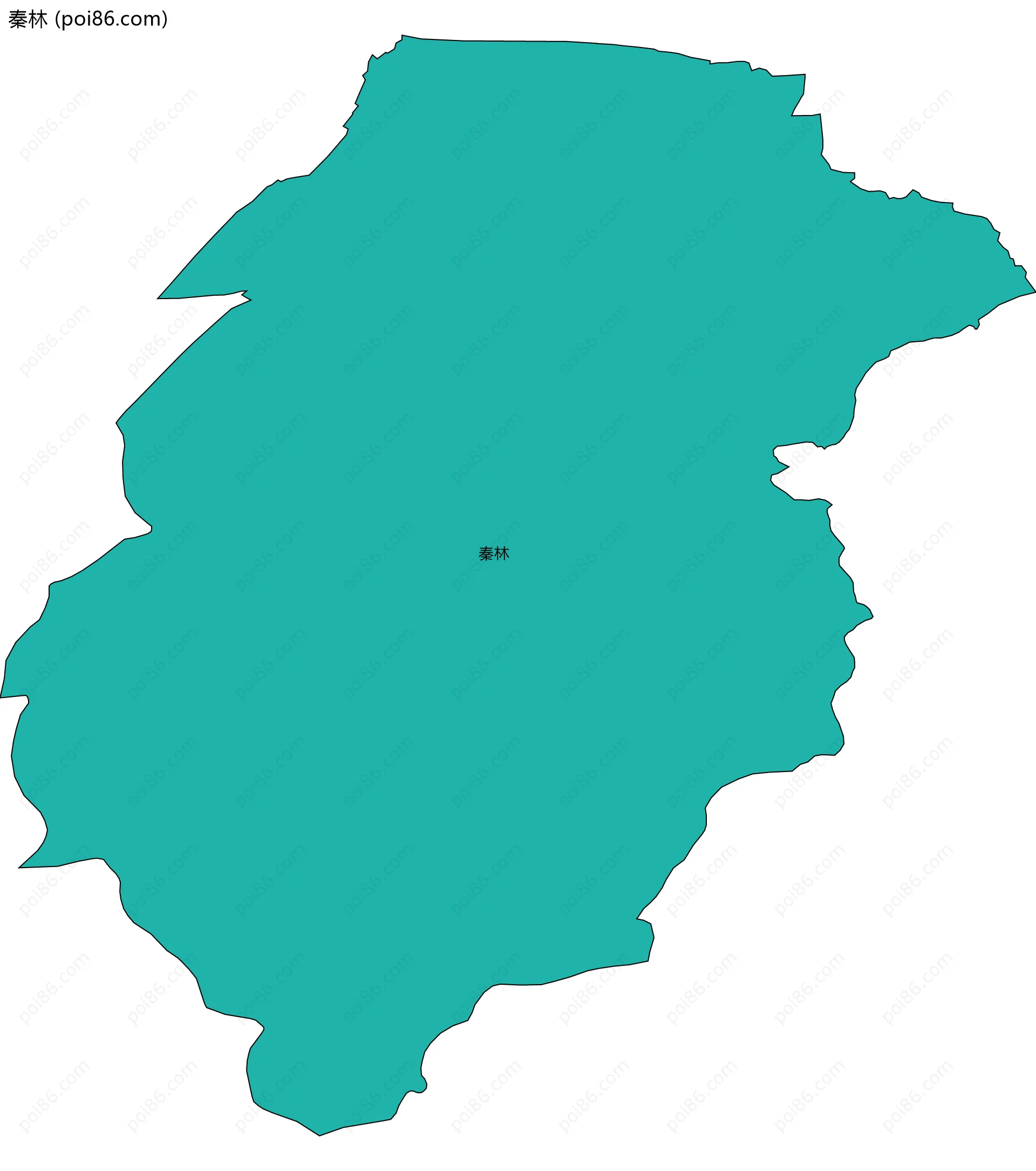 秦林边界地图