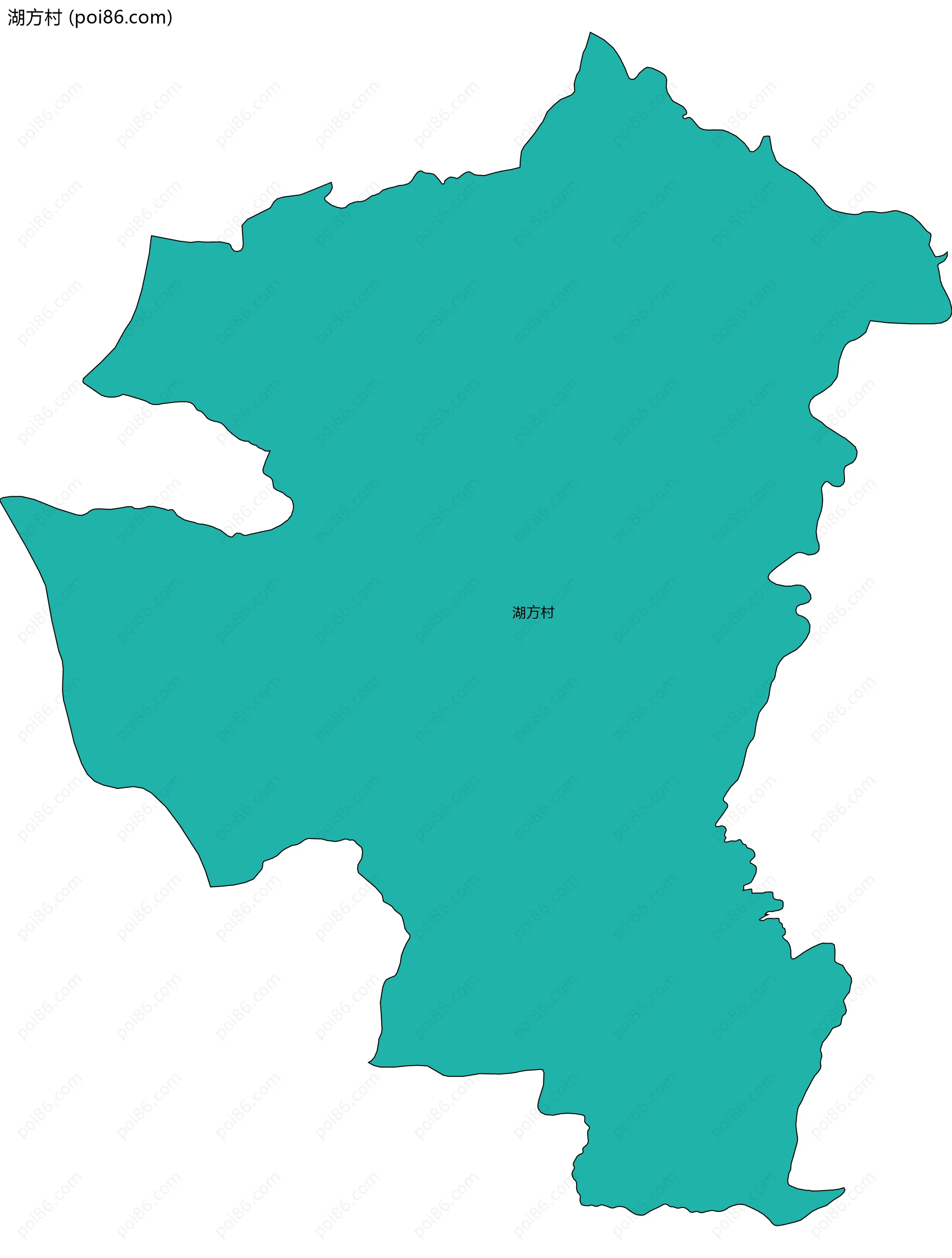 湖方村边界地图