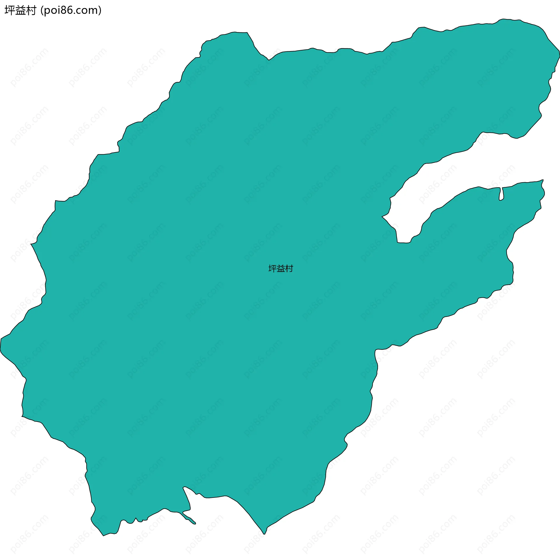 坪益村边界地图
