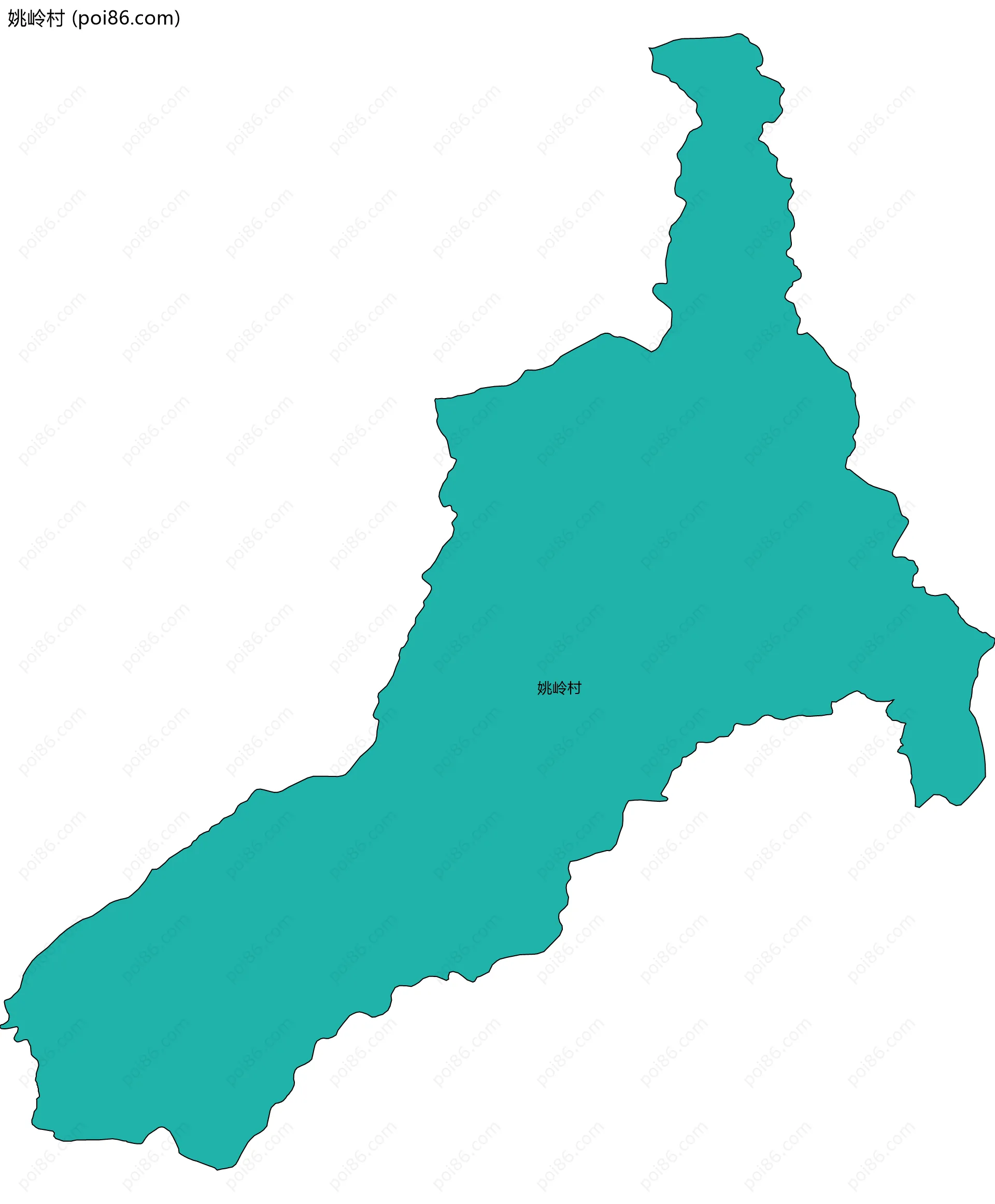 姚岭村边界地图