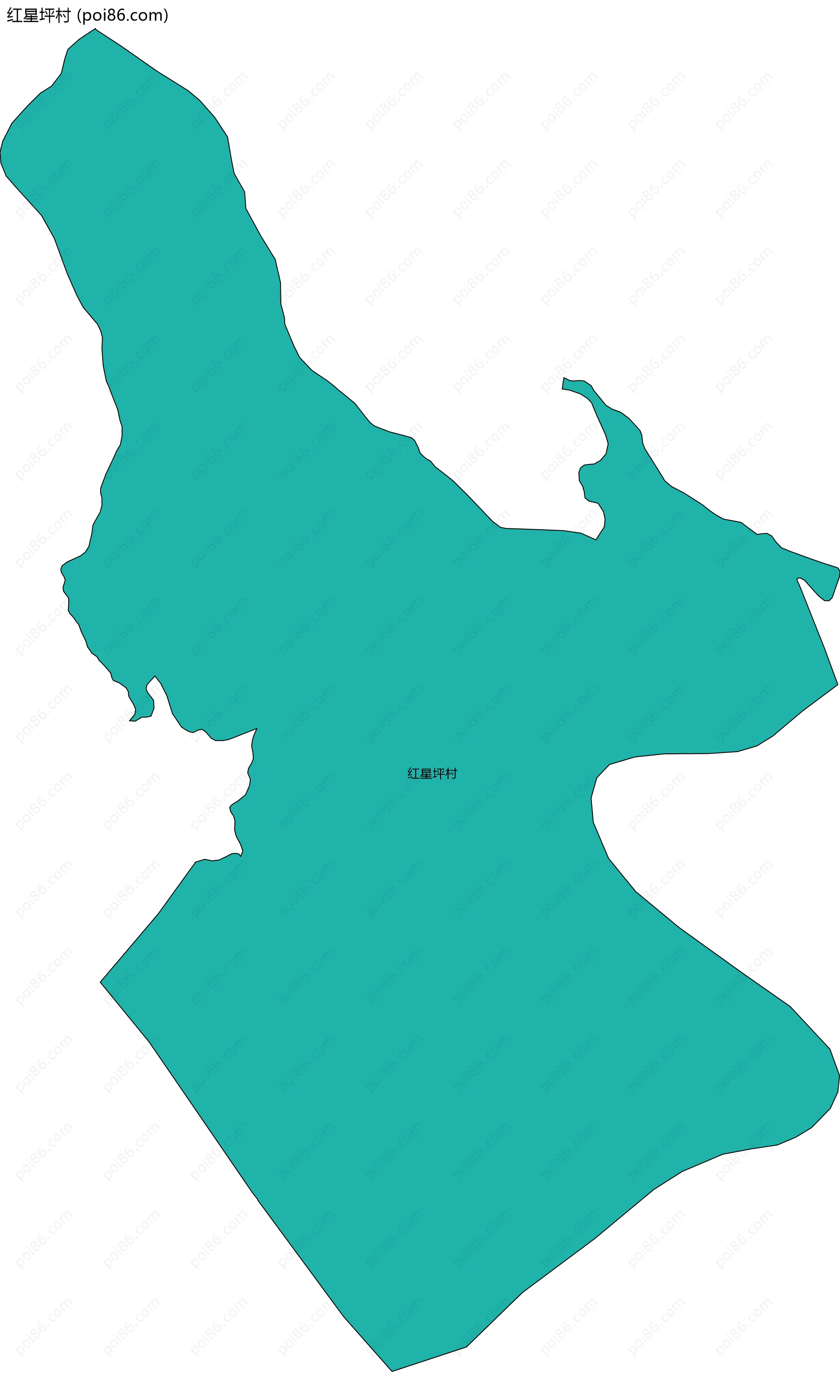 红星坪村边界地图