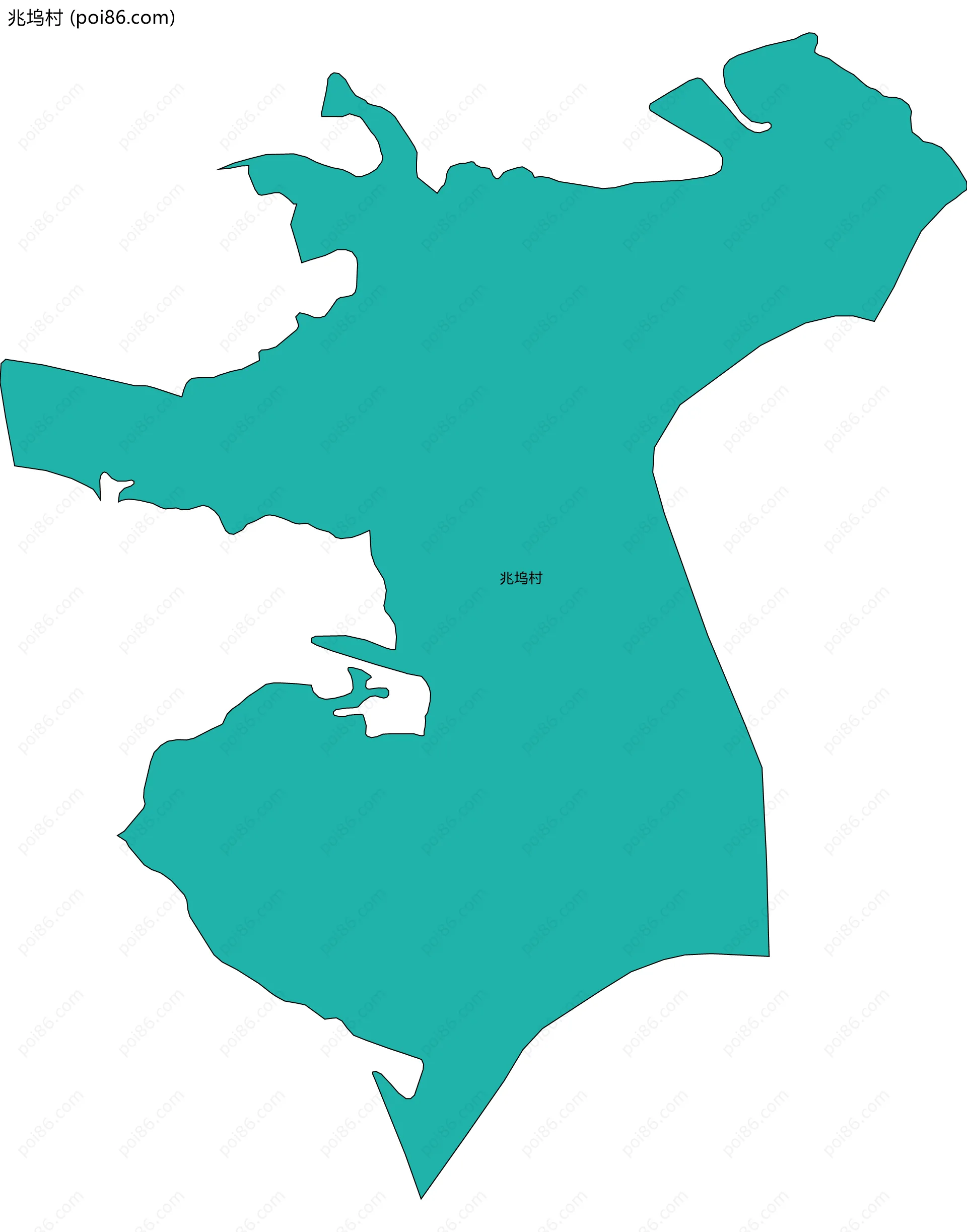 兆坞村边界地图