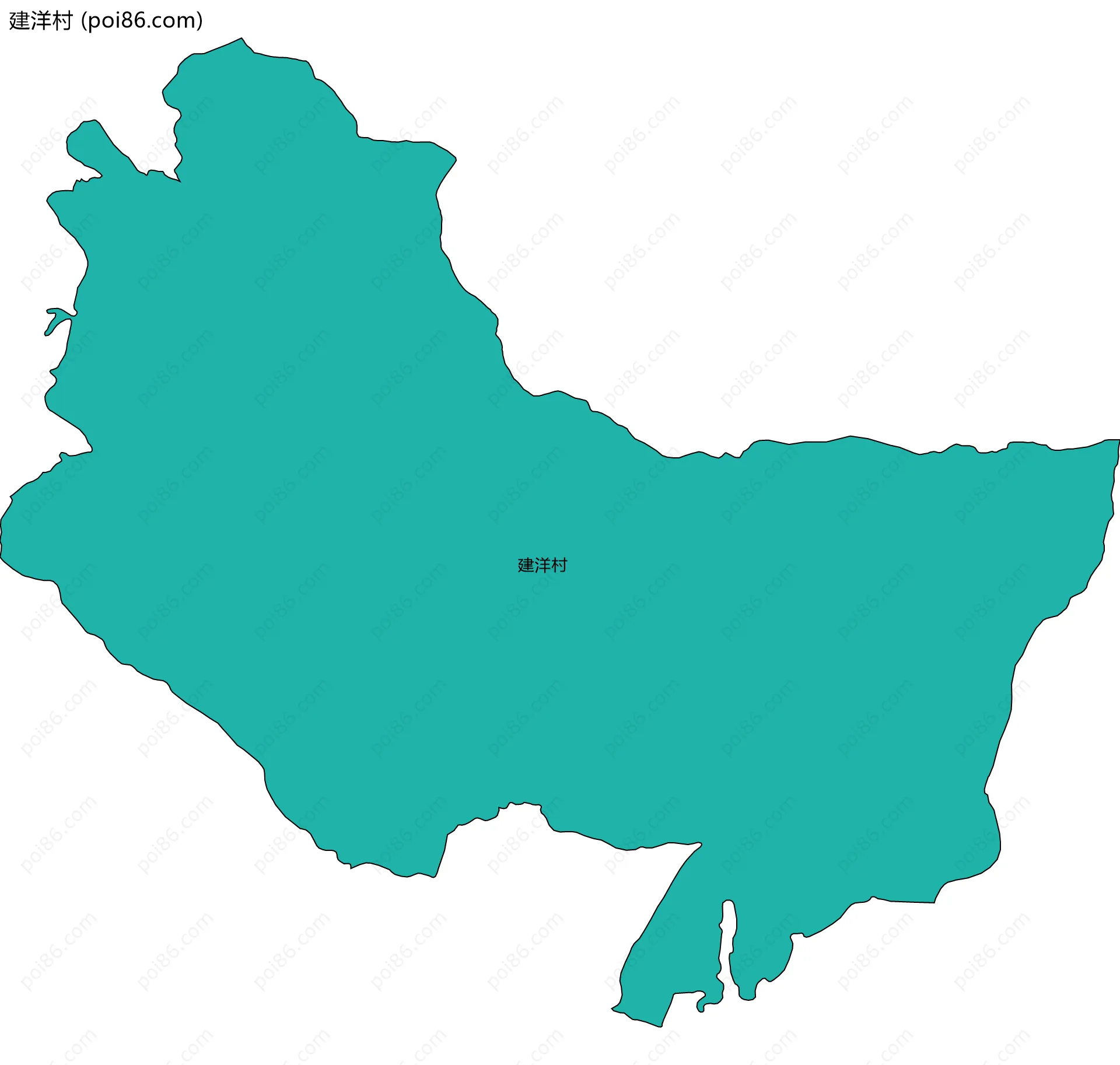 建洋村边界地图