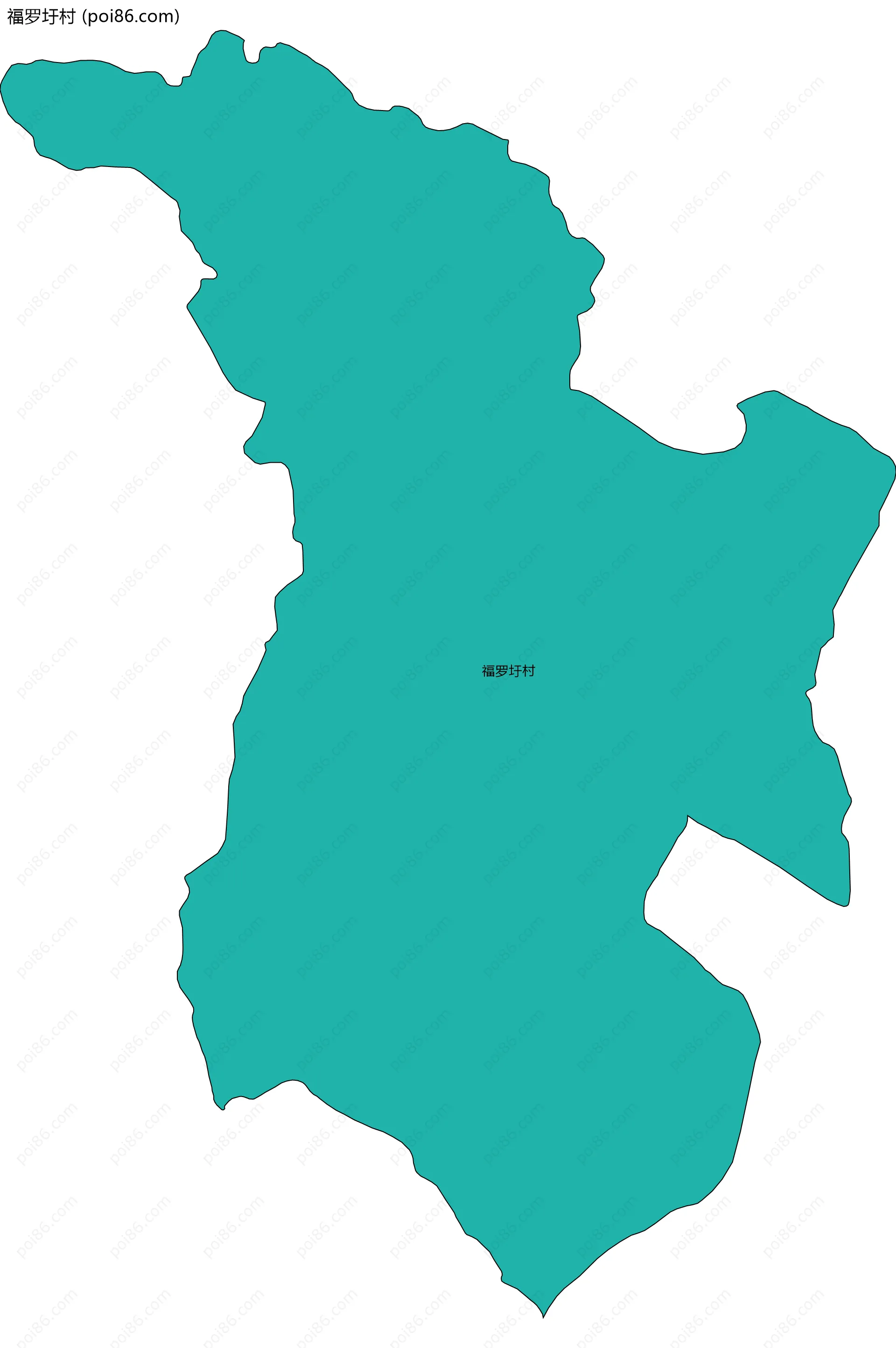 福罗圩村边界地图