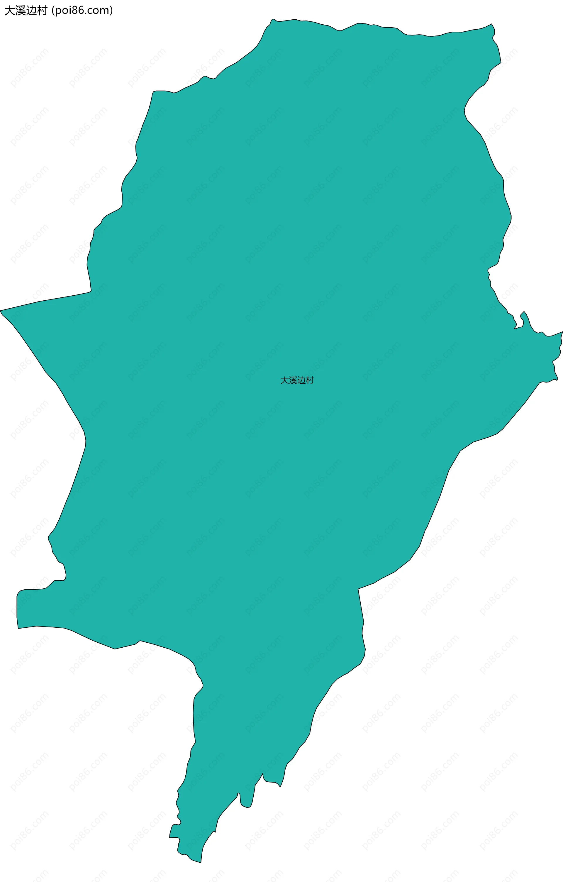 大溪边村边界地图