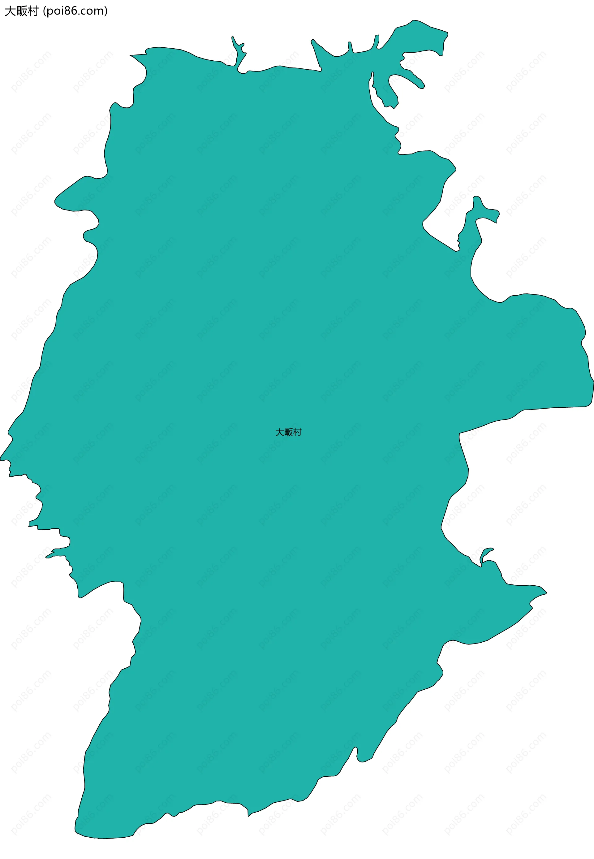 大畈村边界地图