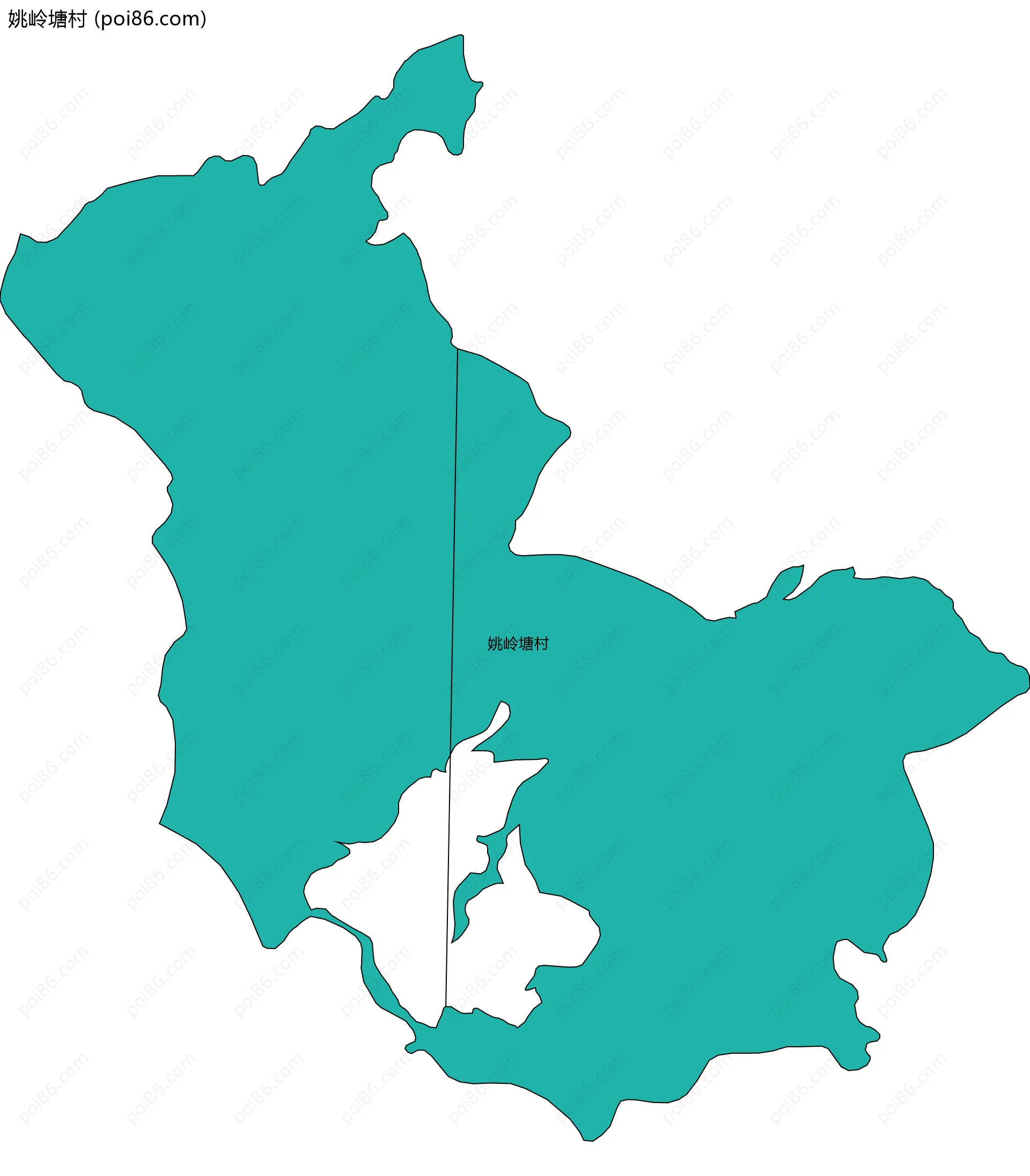 姚岭塘村边界地图